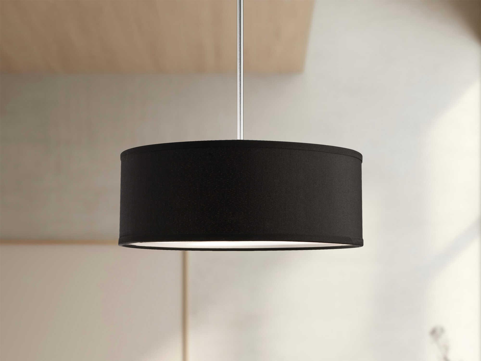 Kuzco Lighting Gregory 3-Light Black Drum Pendant