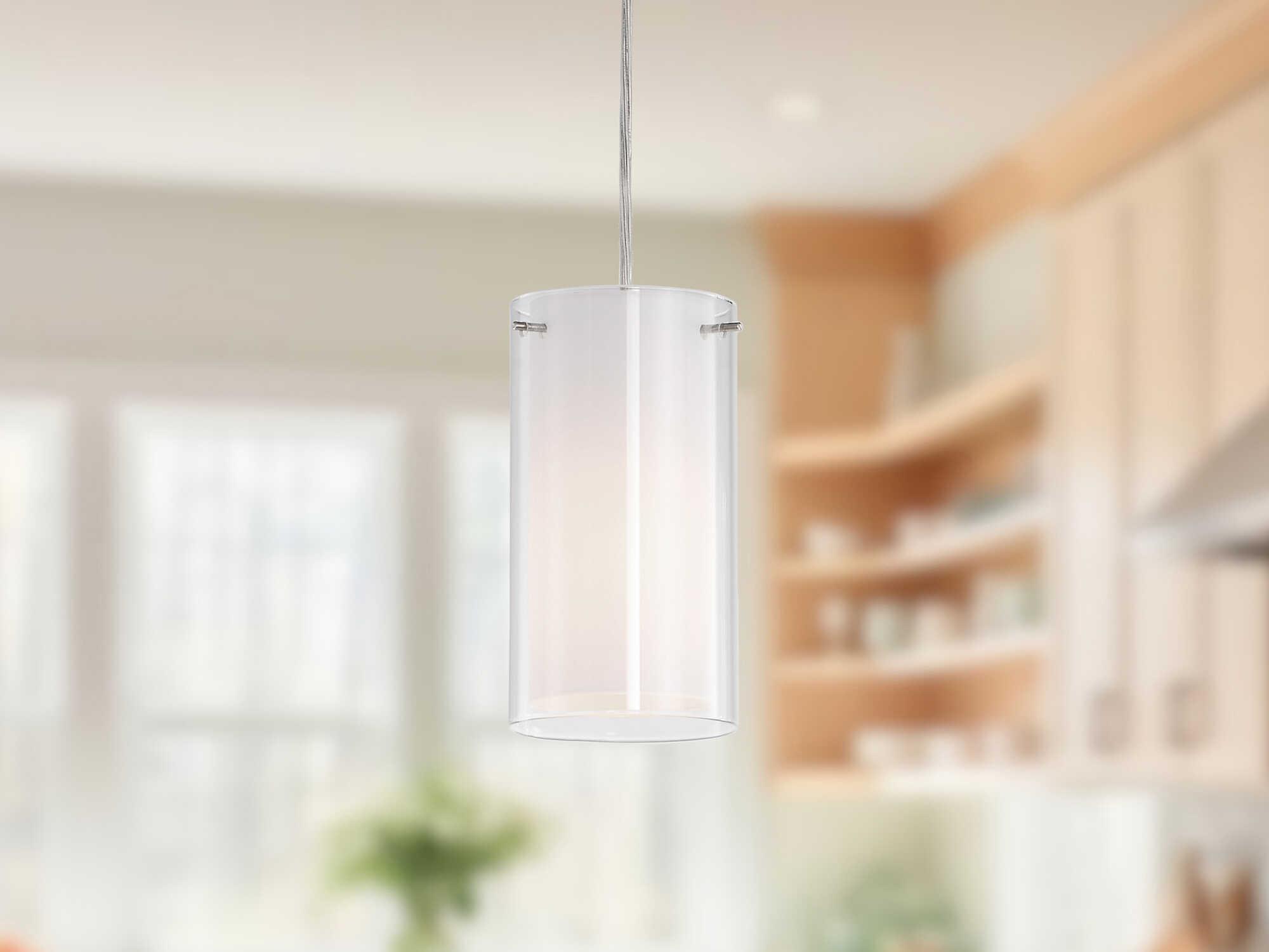 Kuzco Lighting Firenze 1-Light White Cylinder Mini Pendant