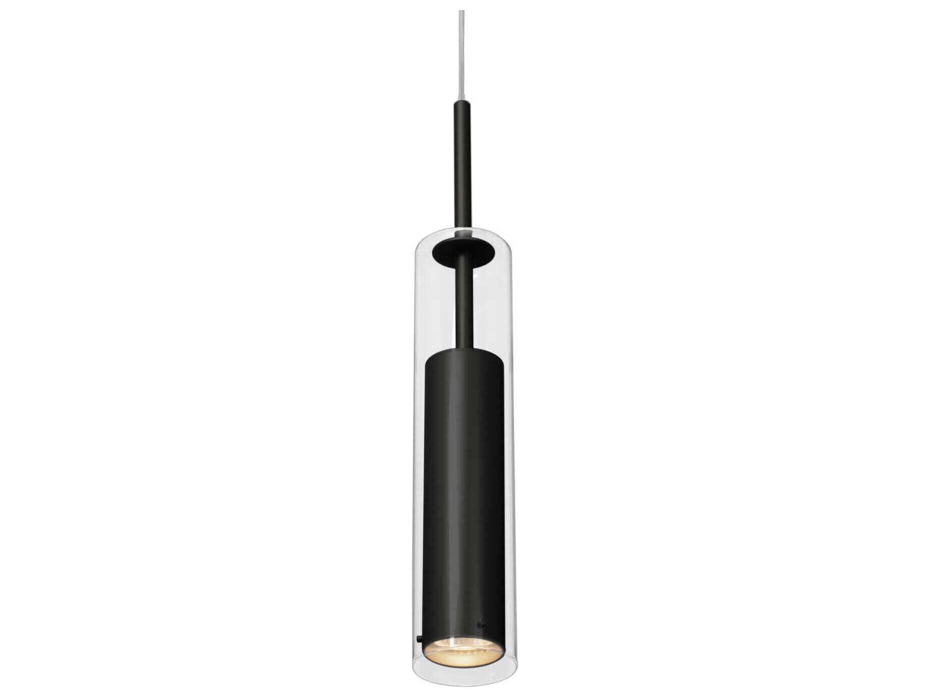 Kuzco Lighting Jarvis 1-Light Black Cylinder Mini Pendant
