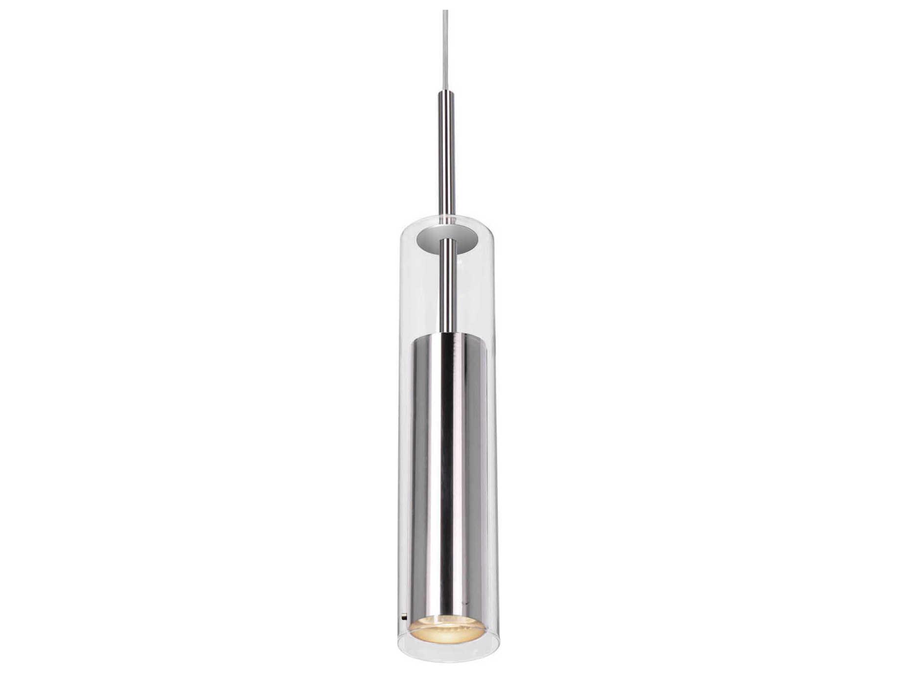 Kuzco Lighting Jarvis 1-Light Chrome Cylinder Mini Pendant