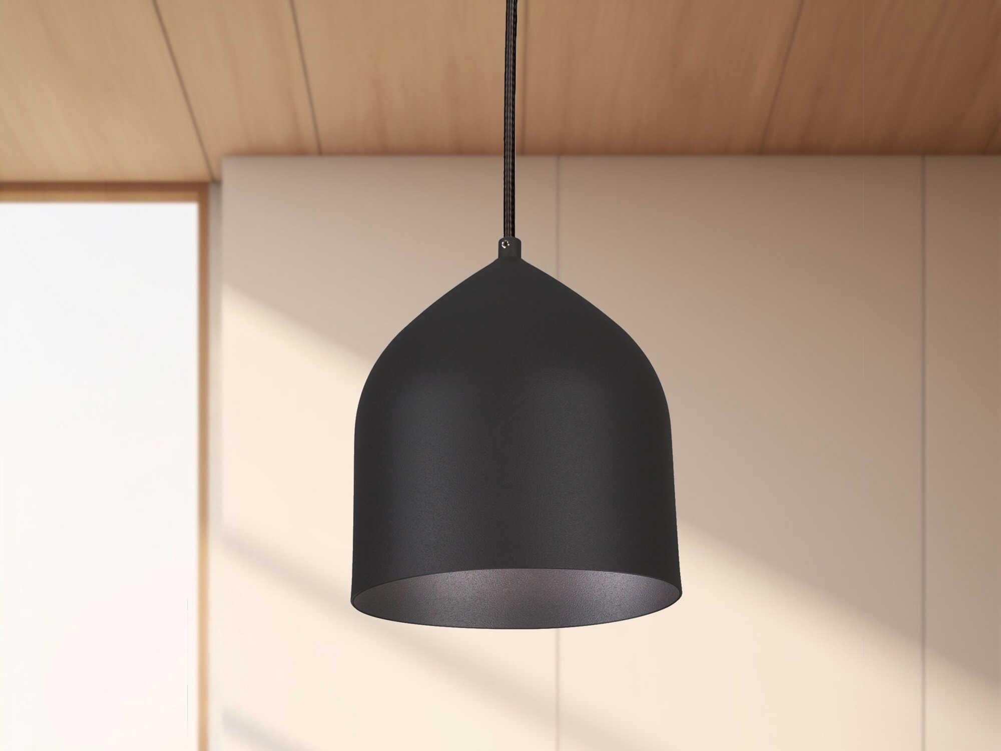 Kuzco Lighting Helena 1-Light Black Bell Mini Pendant
