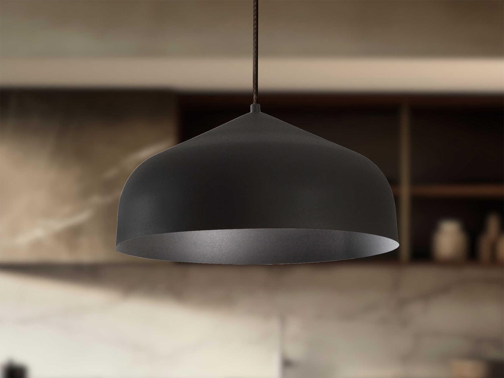 Kuzco Lighting Helena 1-Light Black Dome Pendant