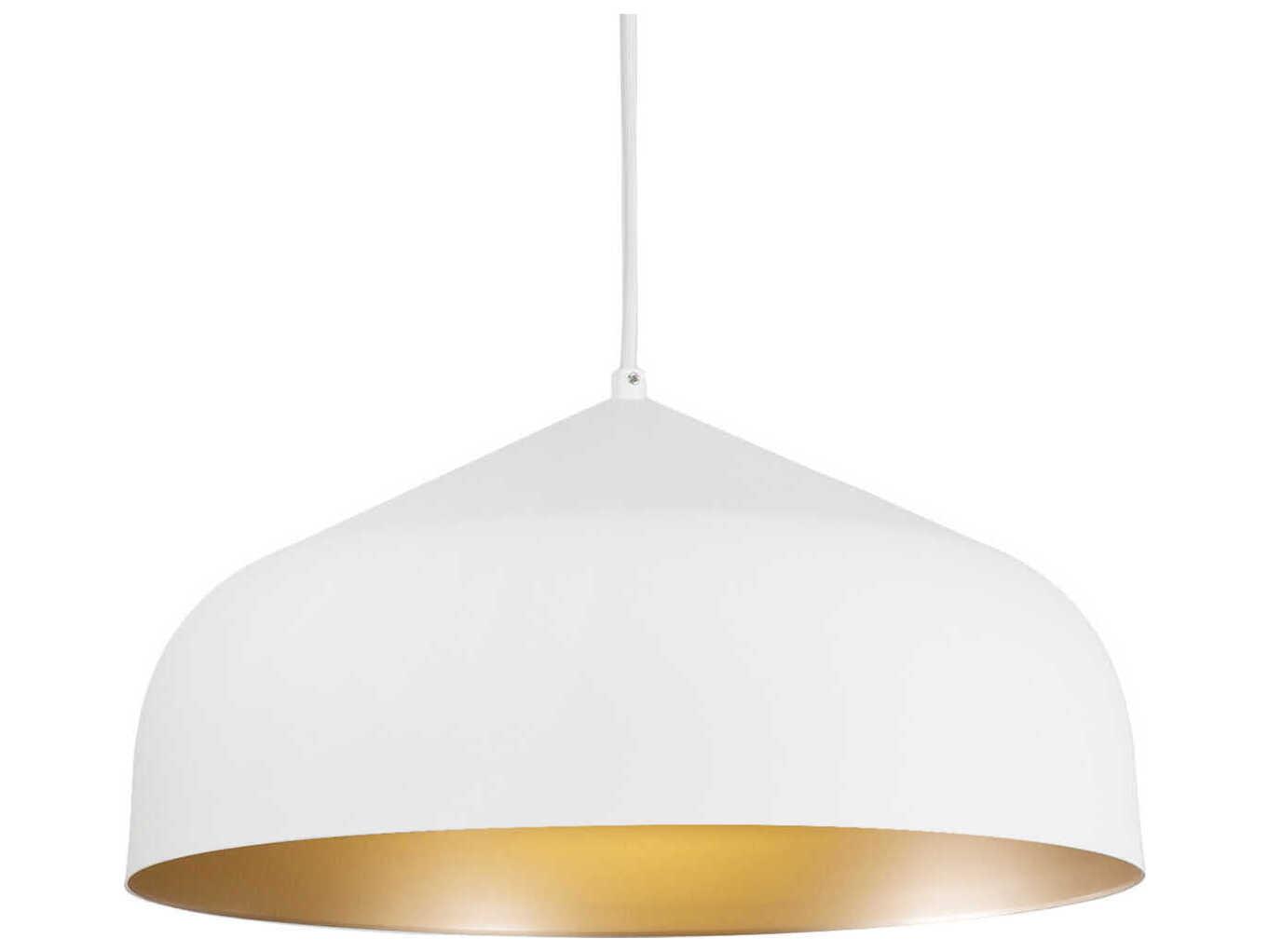 Kuzco Lighting Helena 1-Light White Gold Dome Pendant