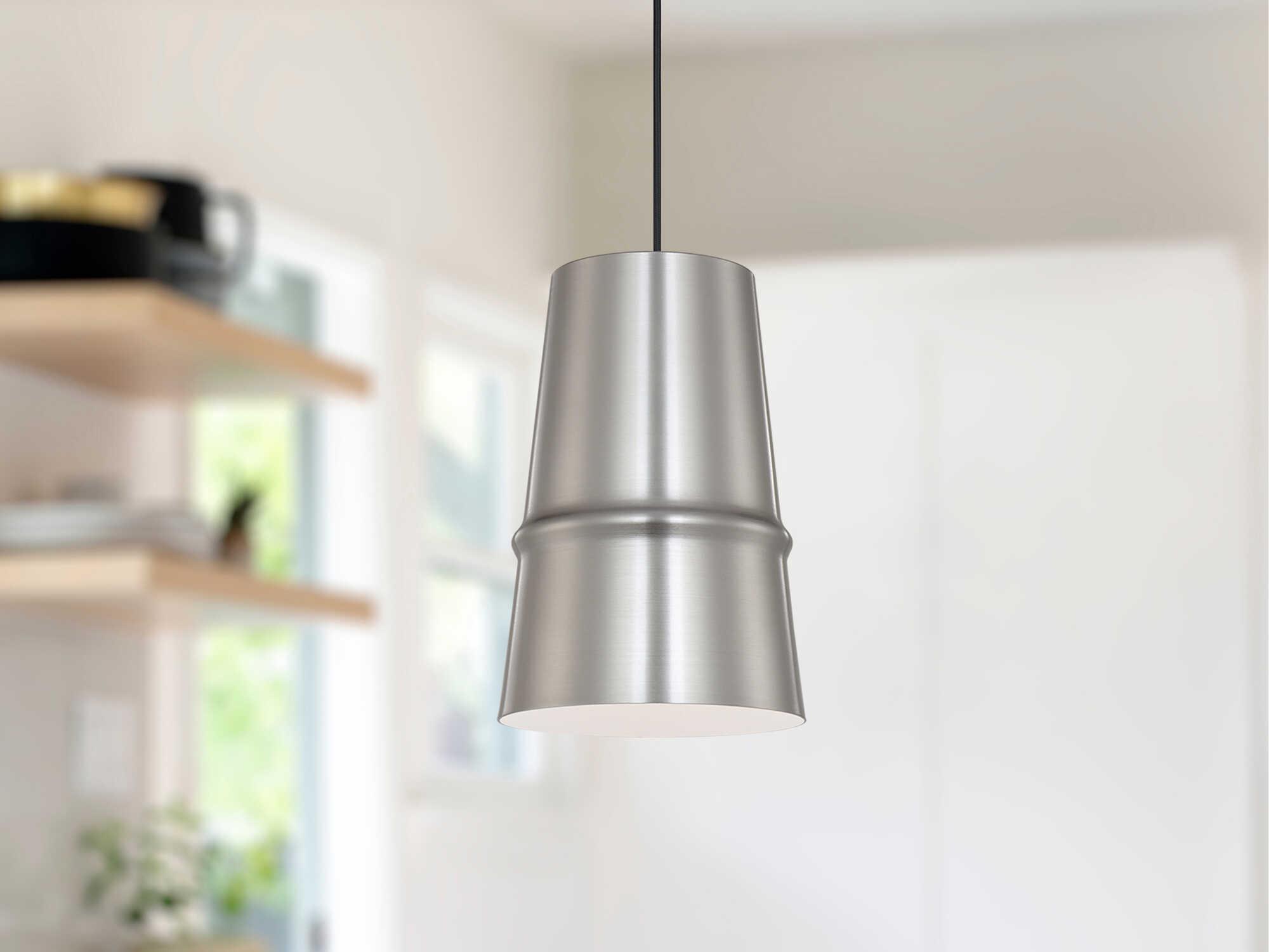 Kuzco Lighting Castor 1-Light Brushed Nickel Mini Pendant