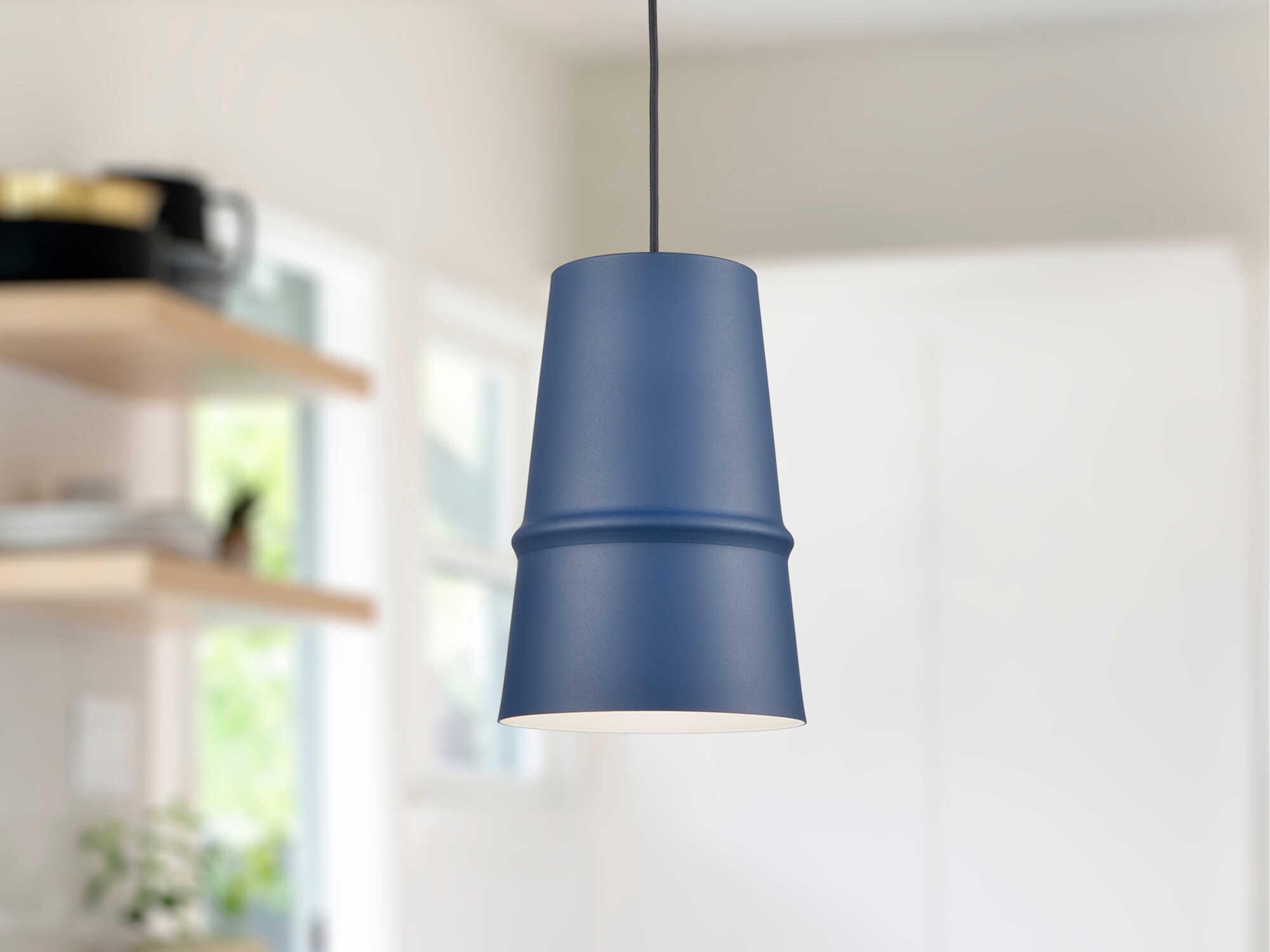Kuzco Lighting Castor 1-Light Indigo Blue Mini Pendant