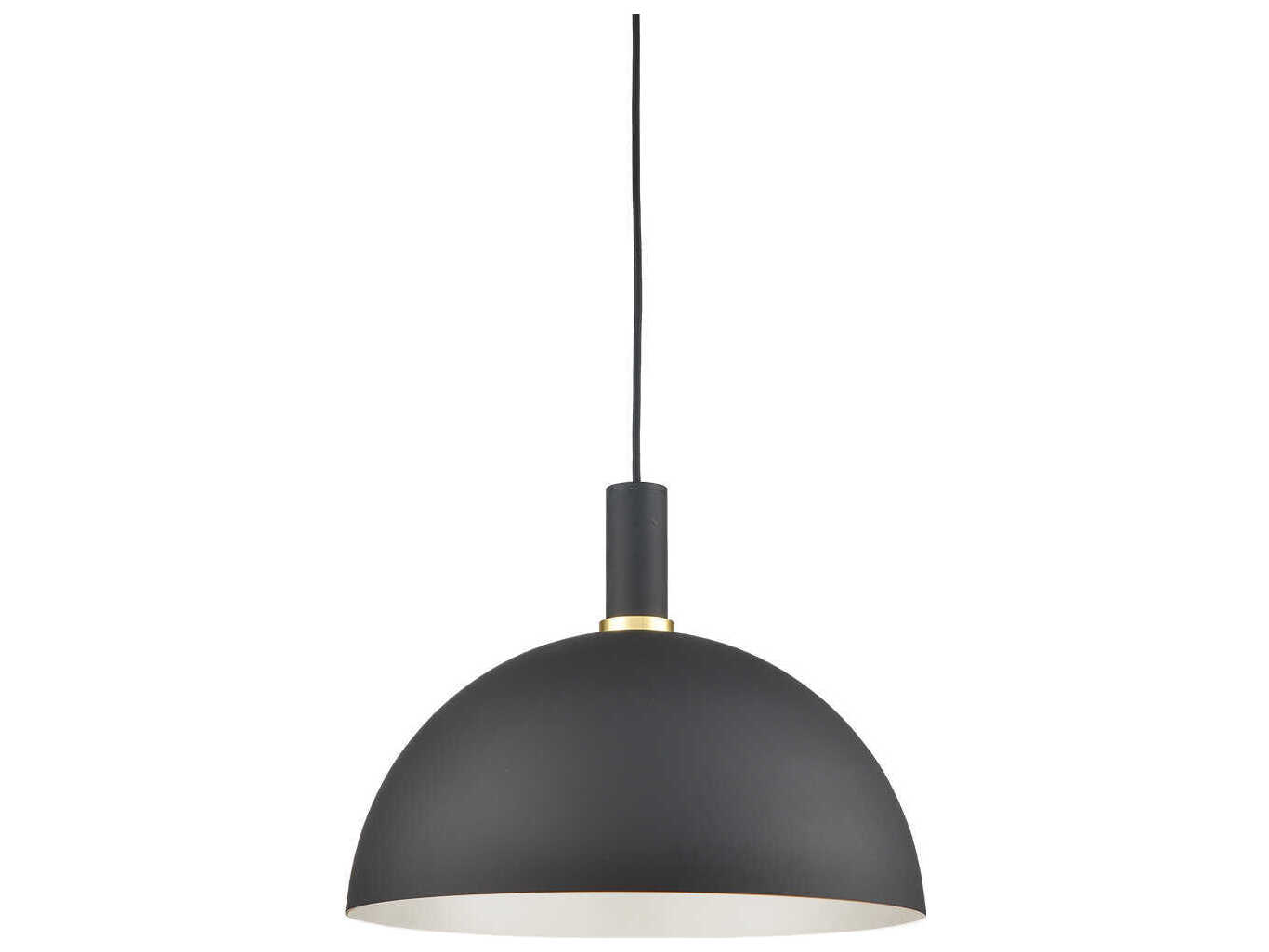 Kuzco Lighting Archibald 1-Light Black Gold Dome Pendant