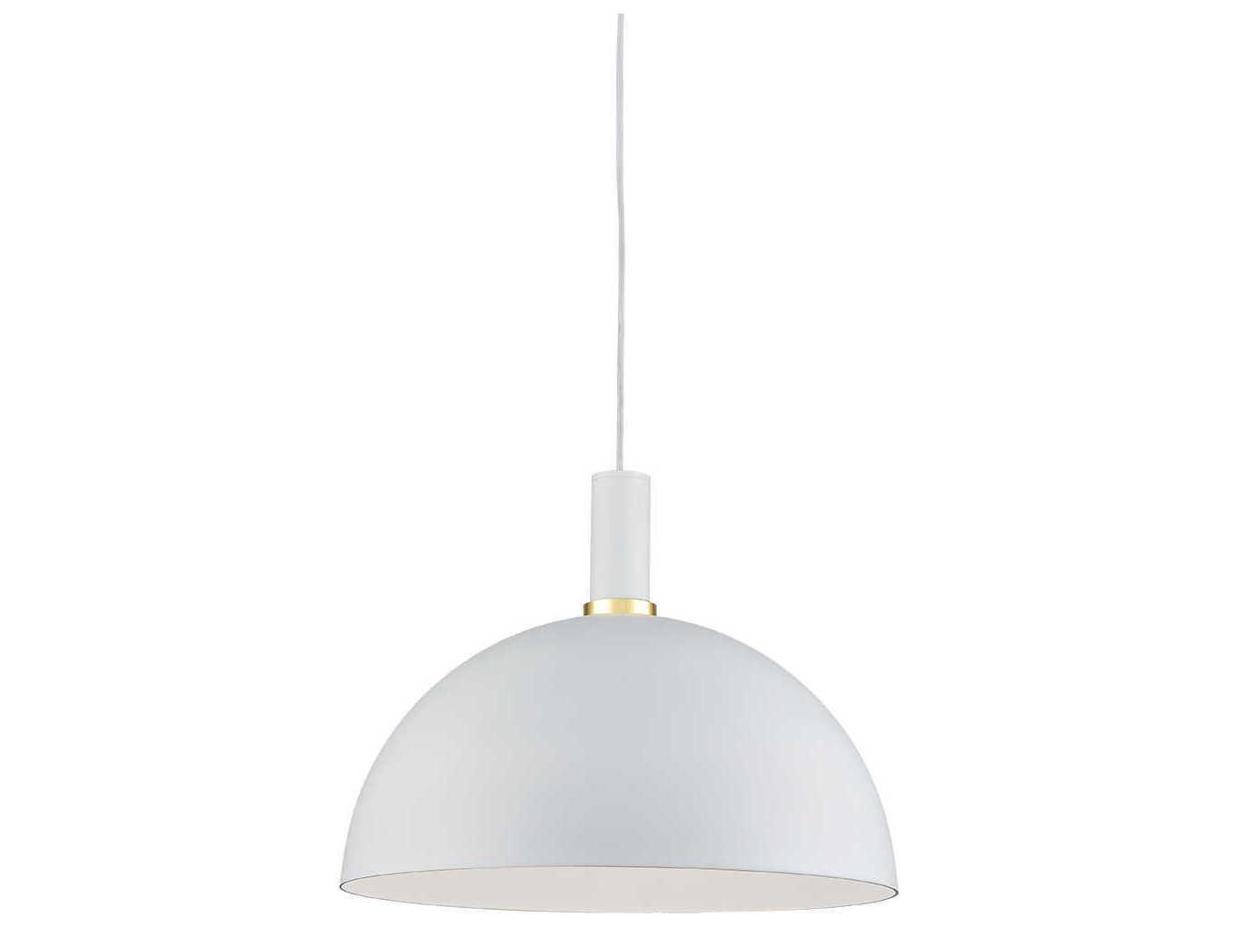 Kuzco Lighting Archibald 1-Light White Gold Dome Pendant