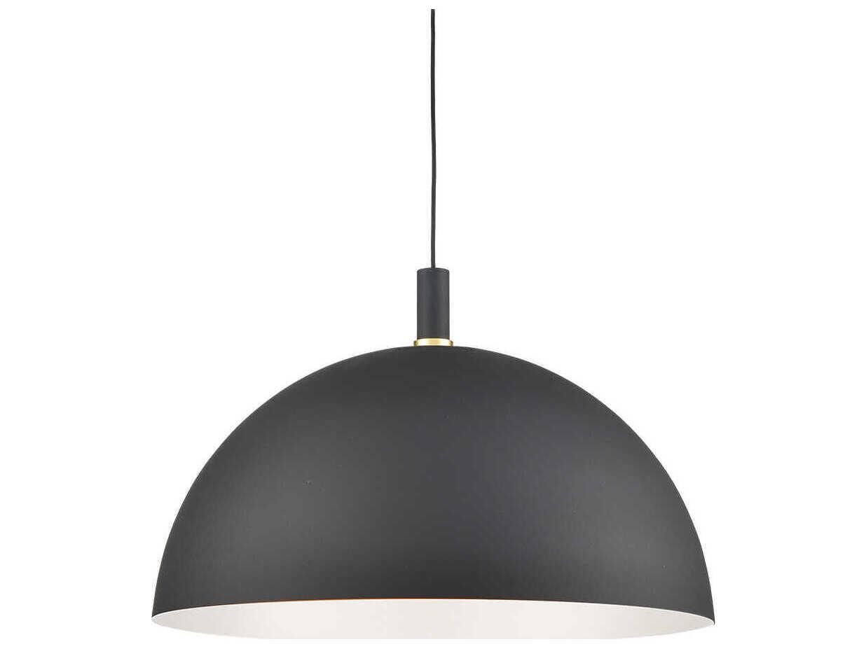 Kuzco Lighting Archibald 1-Light Black Gold Dome Pendant