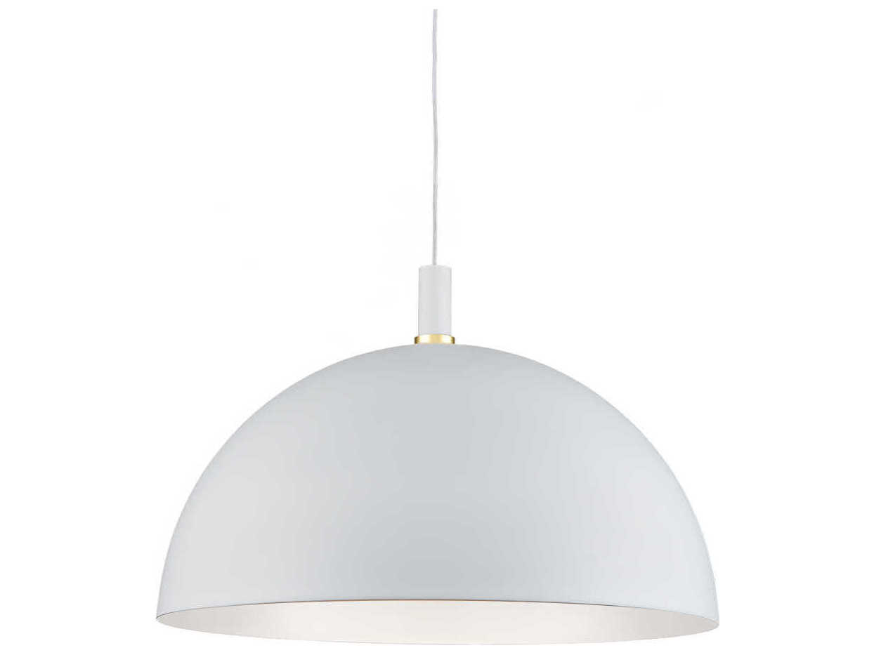 Kuzco Lighting Archibald 1-Light White Gold Dome Pendant