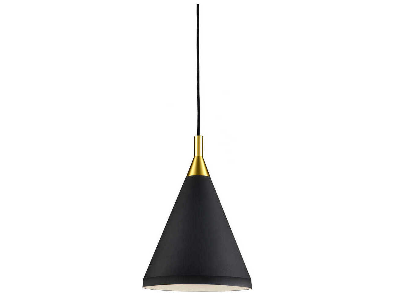 Kuzco Lighting Dorothy 1-Light Black Gold Mini Pendant