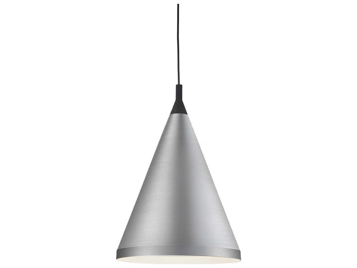 Kuzco Lighting Dorothy 1-Light Brushed Nickel Black Pendant