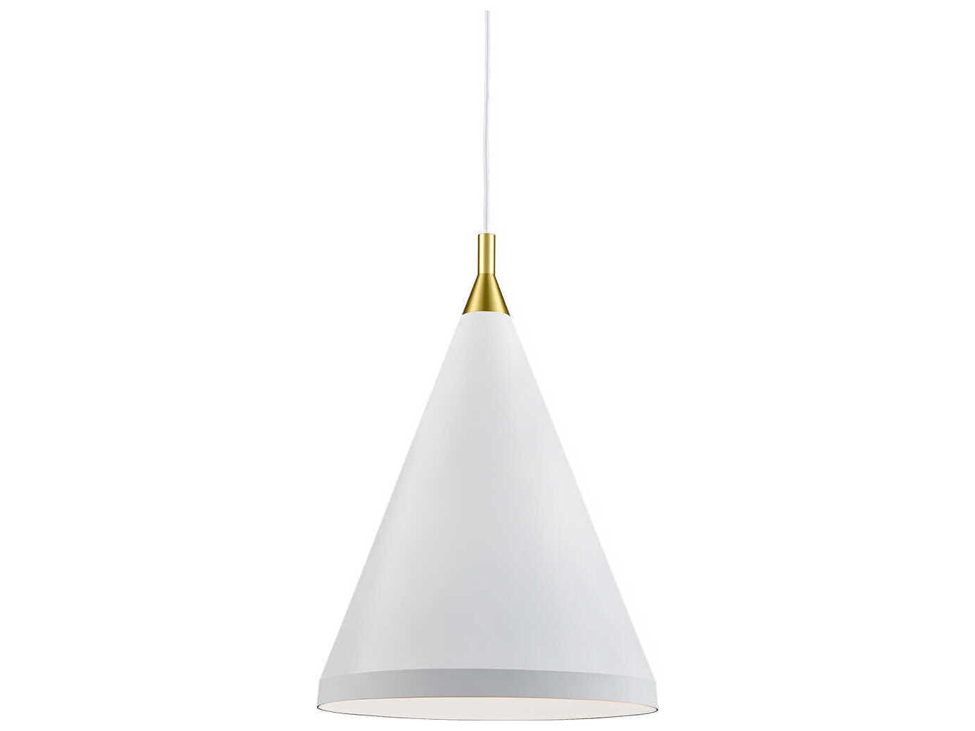 Kuzco Lighting Dorothy 1-Light White Gold Pendant