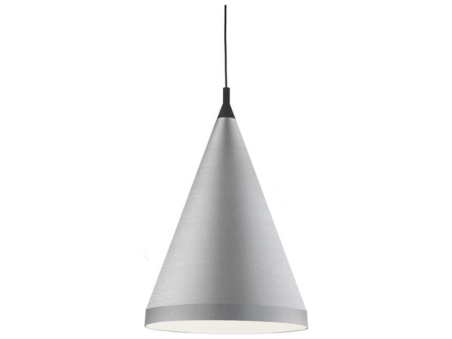 Kuzco Lighting Dorothy 1-Light Brushed Nickel Black Pendant