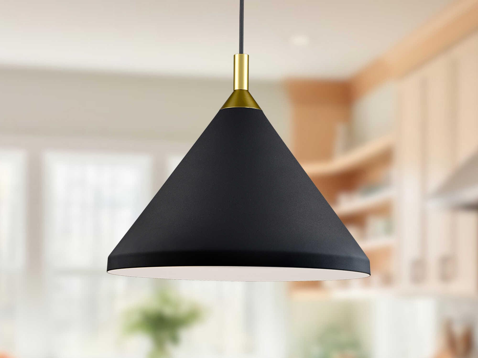 Kuzco Lighting Dorothy 1-Light Black Gold Pendant