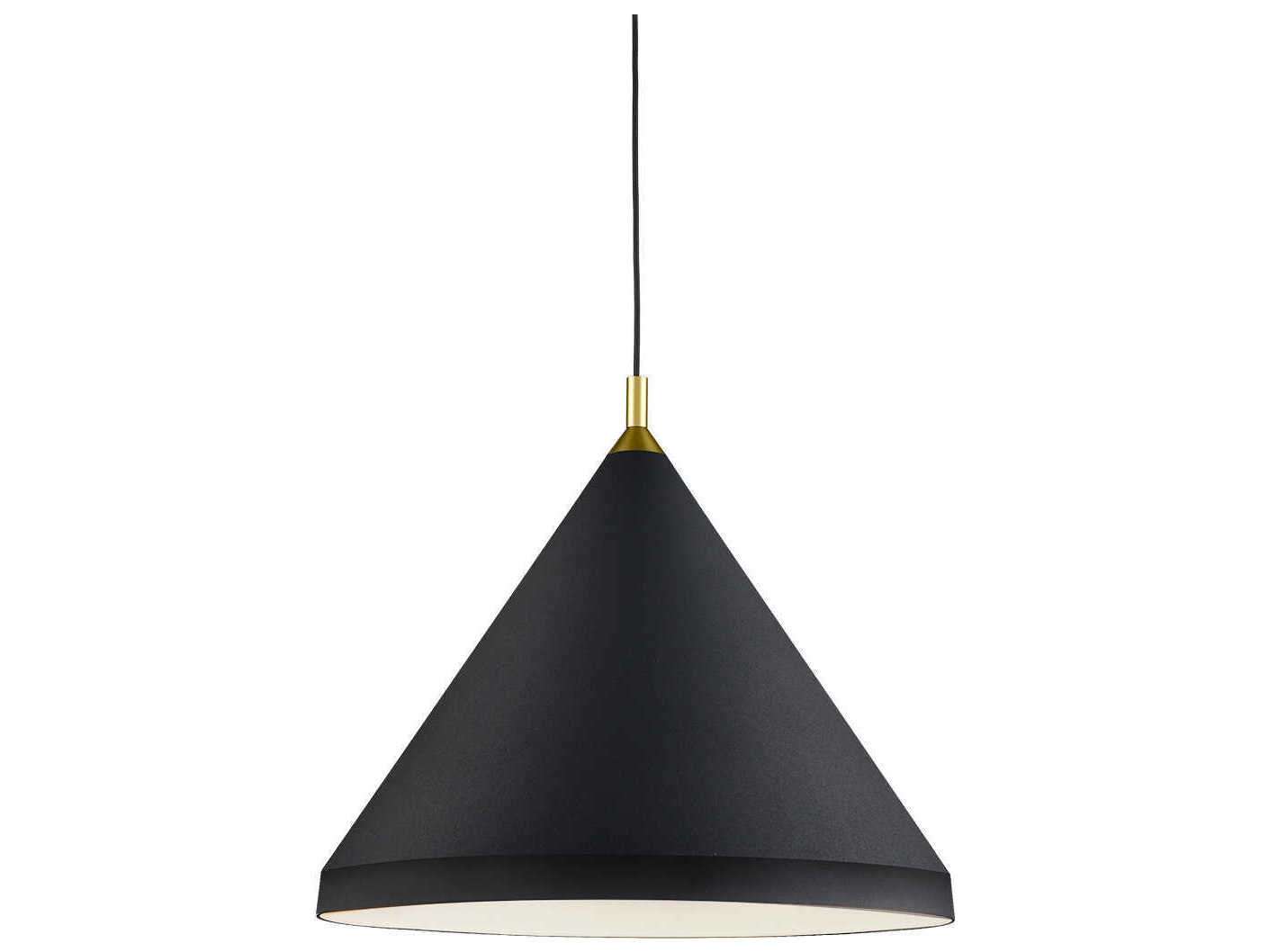 Kuzco Lighting Dorothy 1-Light Black Gold Pendant