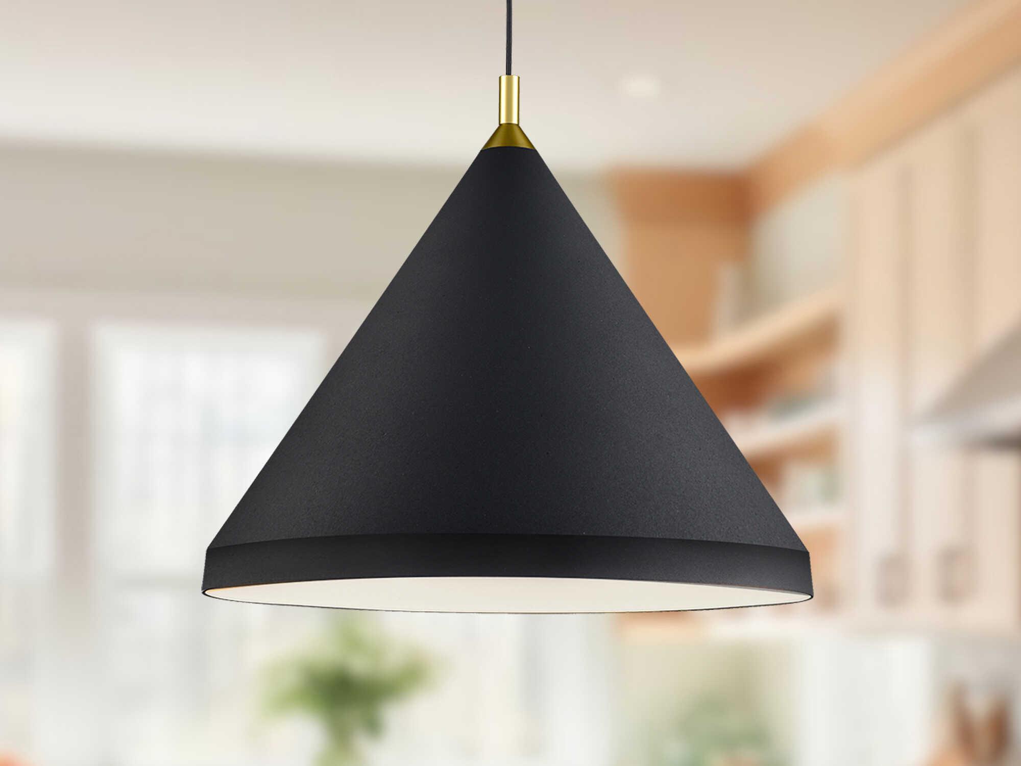 Kuzco Lighting Dorothy 1-Light Black Gold Pendant