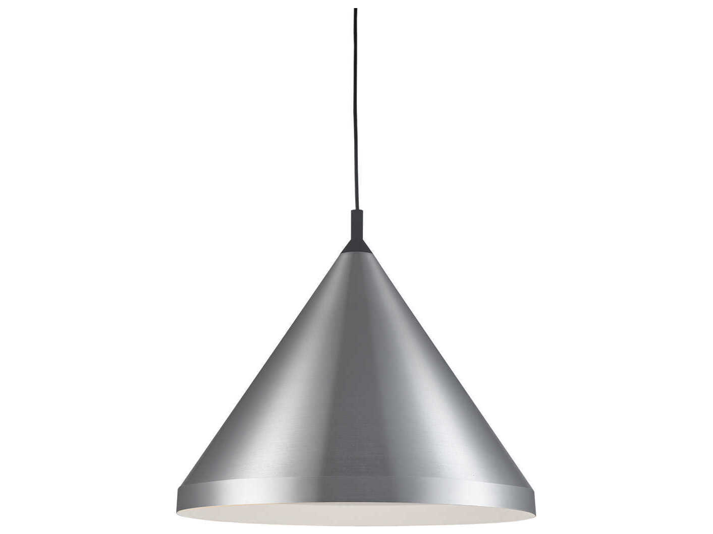 Kuzco Lighting Dorothy 1-Light Brushed Nickel Black Pendant