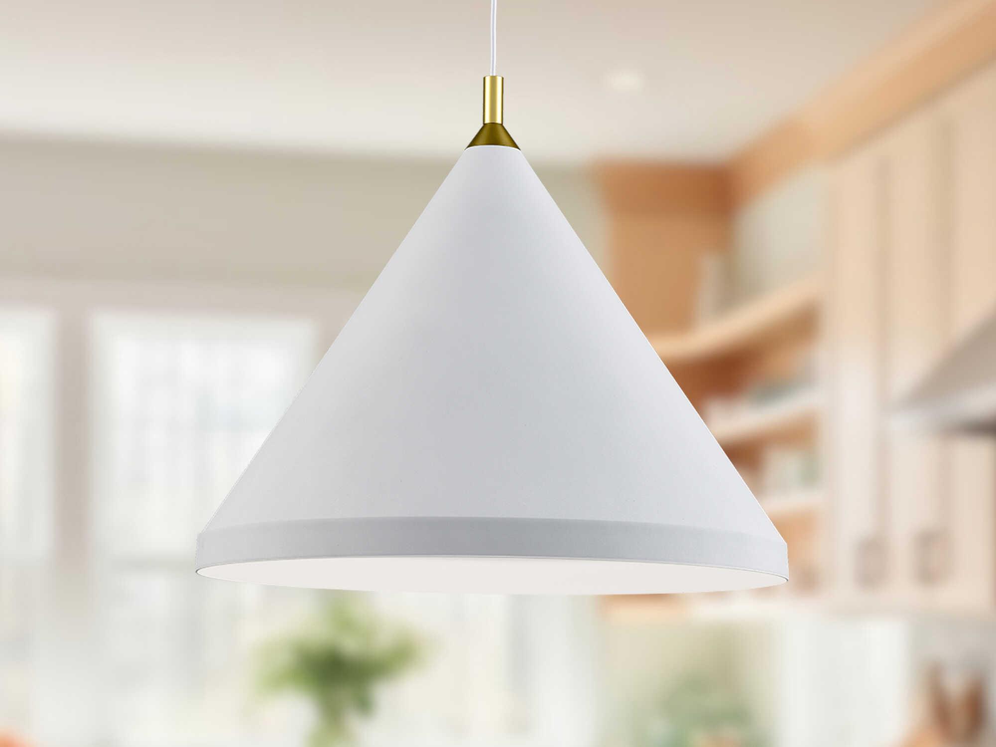 Kuzco Lighting Dorothy 1-Light White Gold Pendant