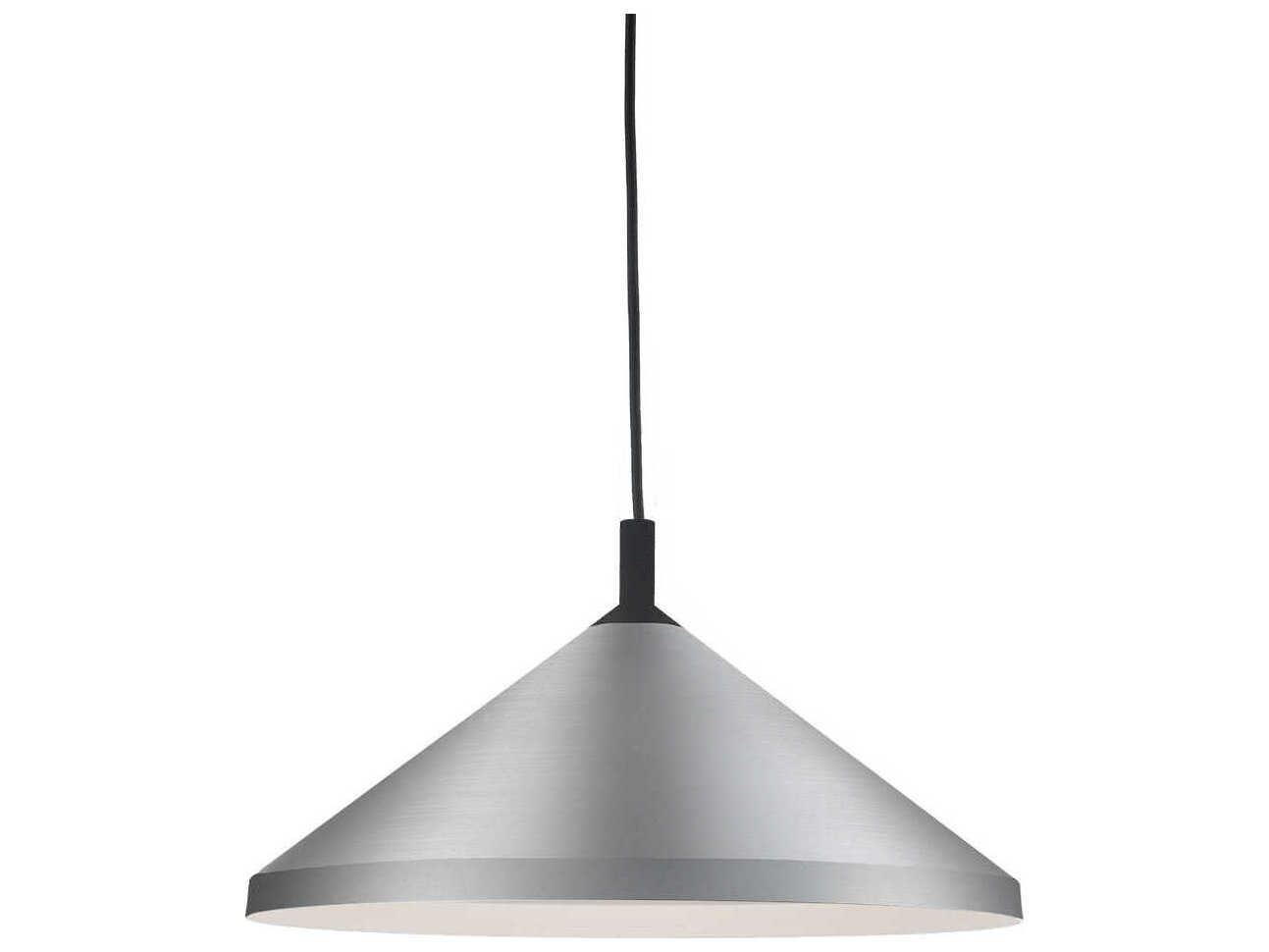 Kuzco Lighting Dorothy 1-Light Brushed Nickel Black Pendant