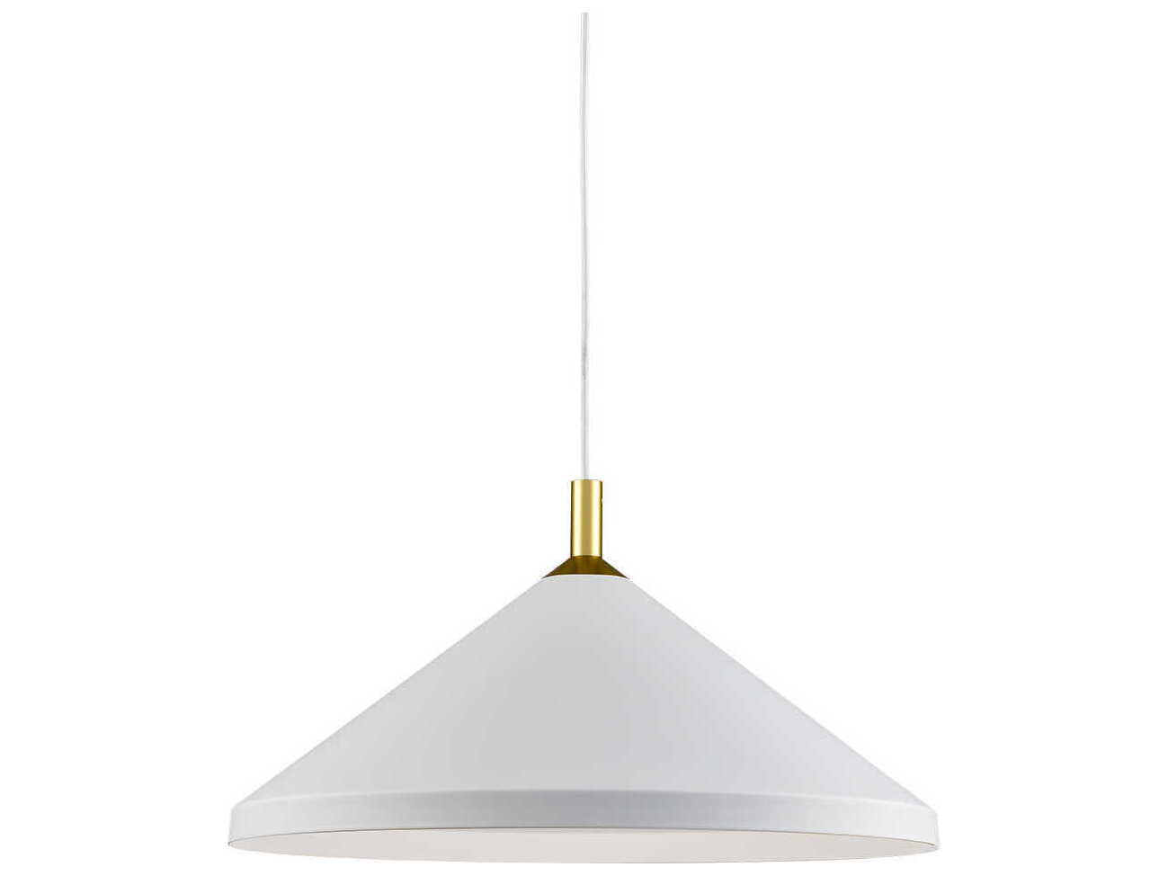 Kuzco Lighting Dorothy 1-Light White Gold Pendant