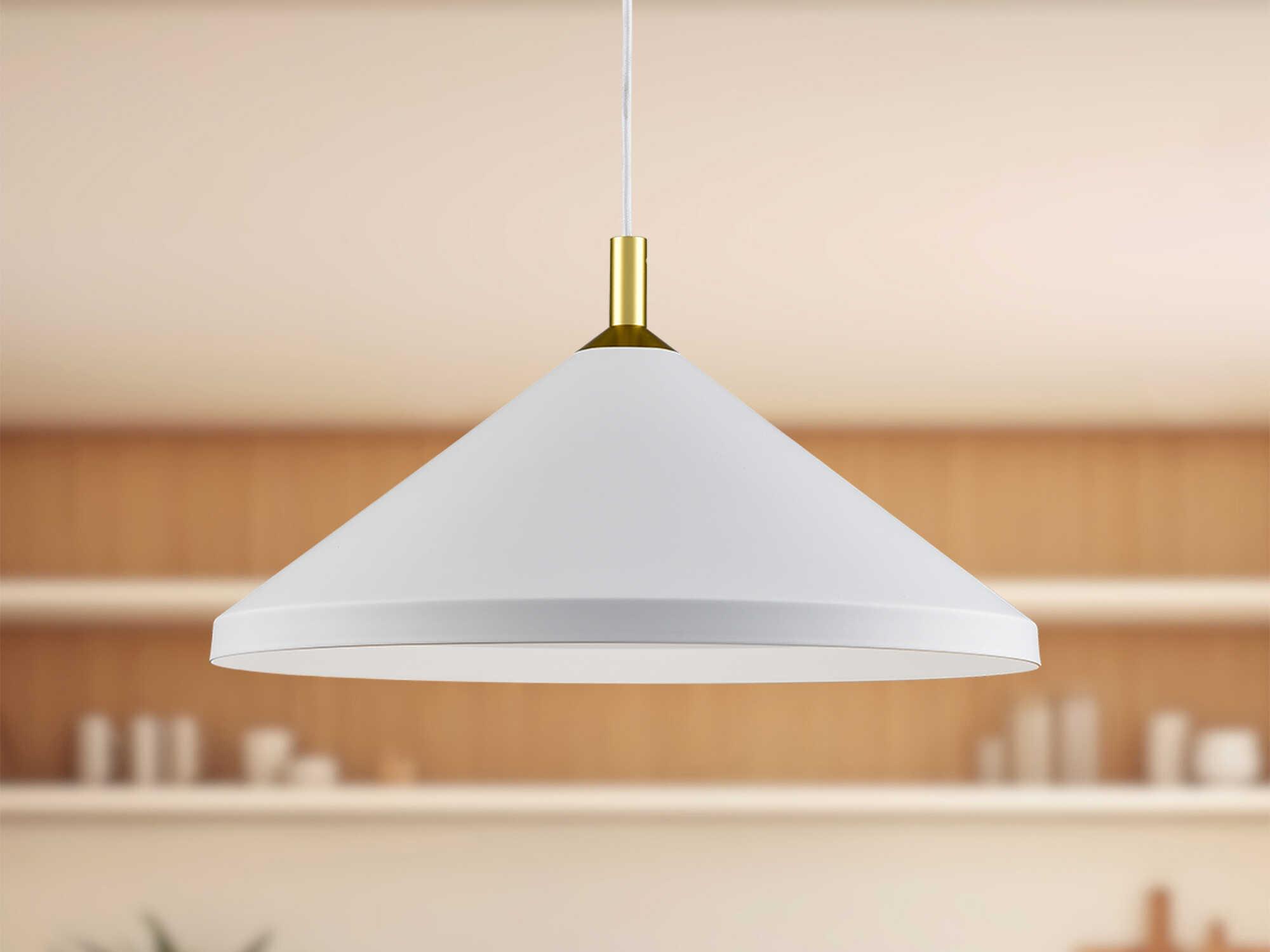 Kuzco Lighting Dorothy 1-Light White Gold Pendant