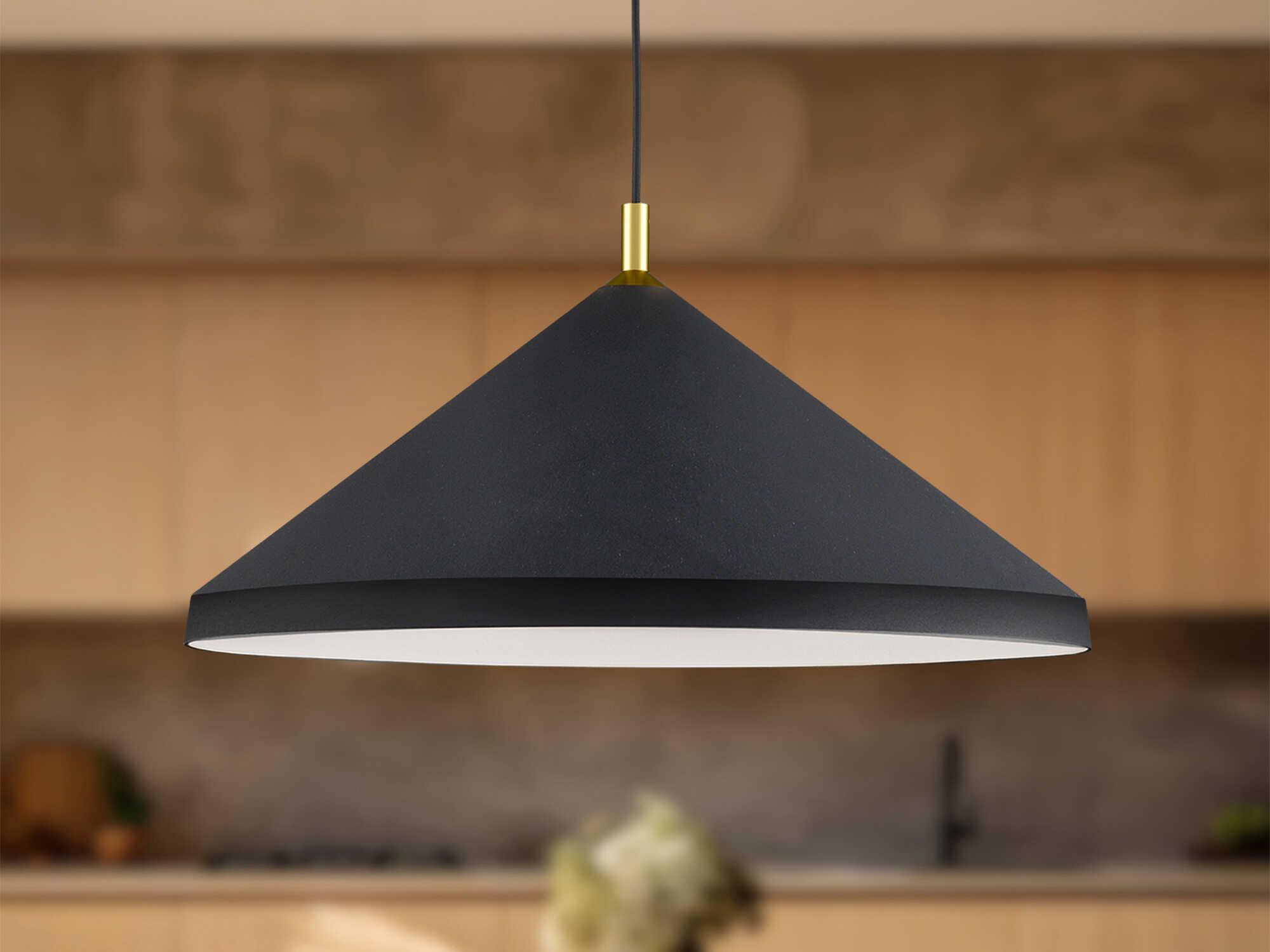 Kuzco Lighting Dorothy 1-Light Black Gold Pendant