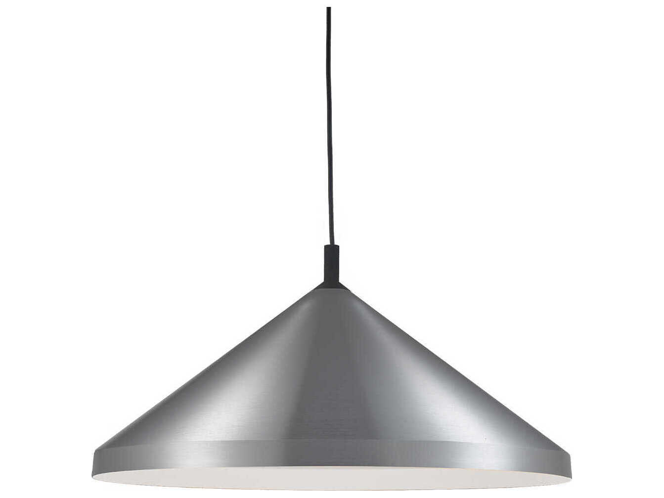 Kuzco Lighting Dorothy 1-Light Brushed Nickel Black Pendant