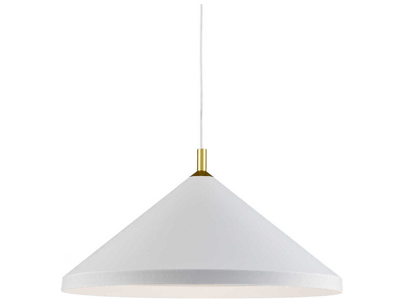 Kuzco Lighting Dorothy 1-Light White Gold Pendant