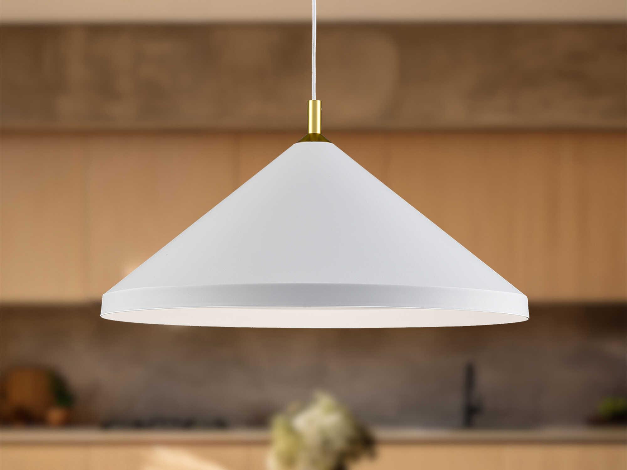 Kuzco Lighting Dorothy 1-Light White Gold Pendant