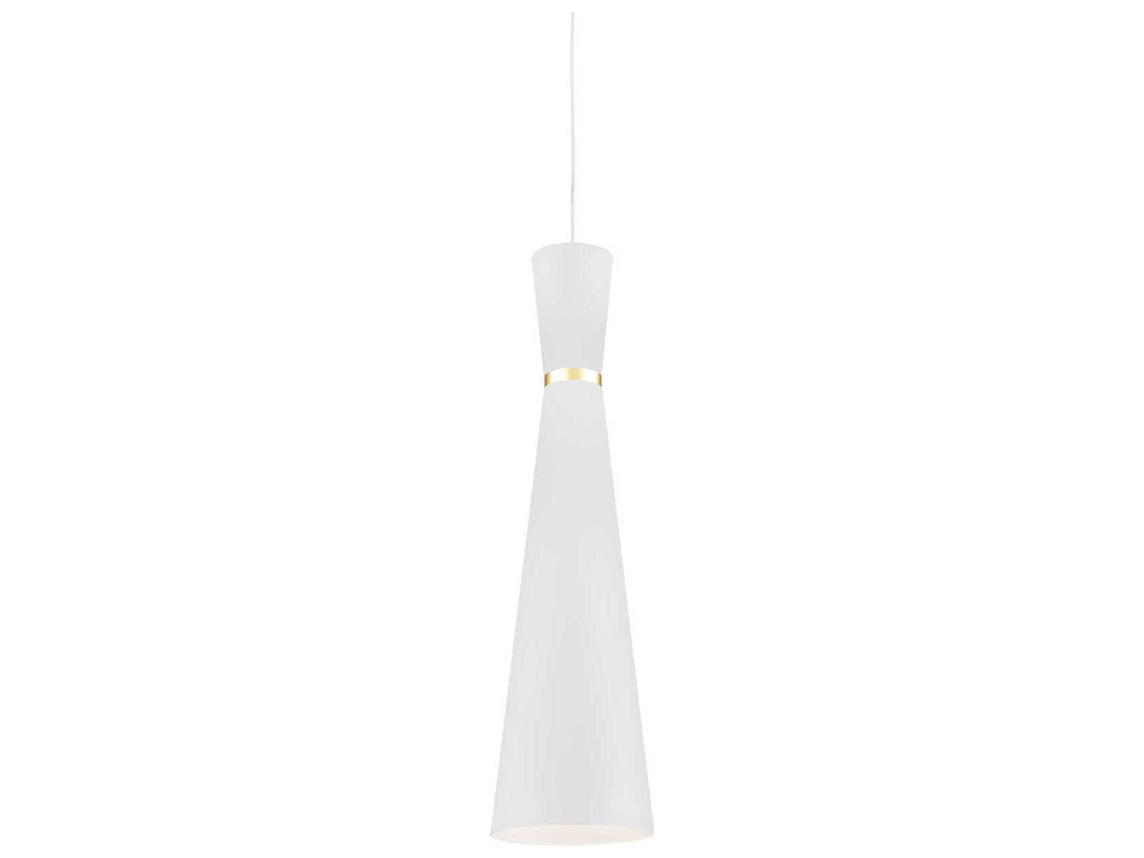 Kuzco Lighting Vanderbilt 1-Light White Gold Mini Pendant