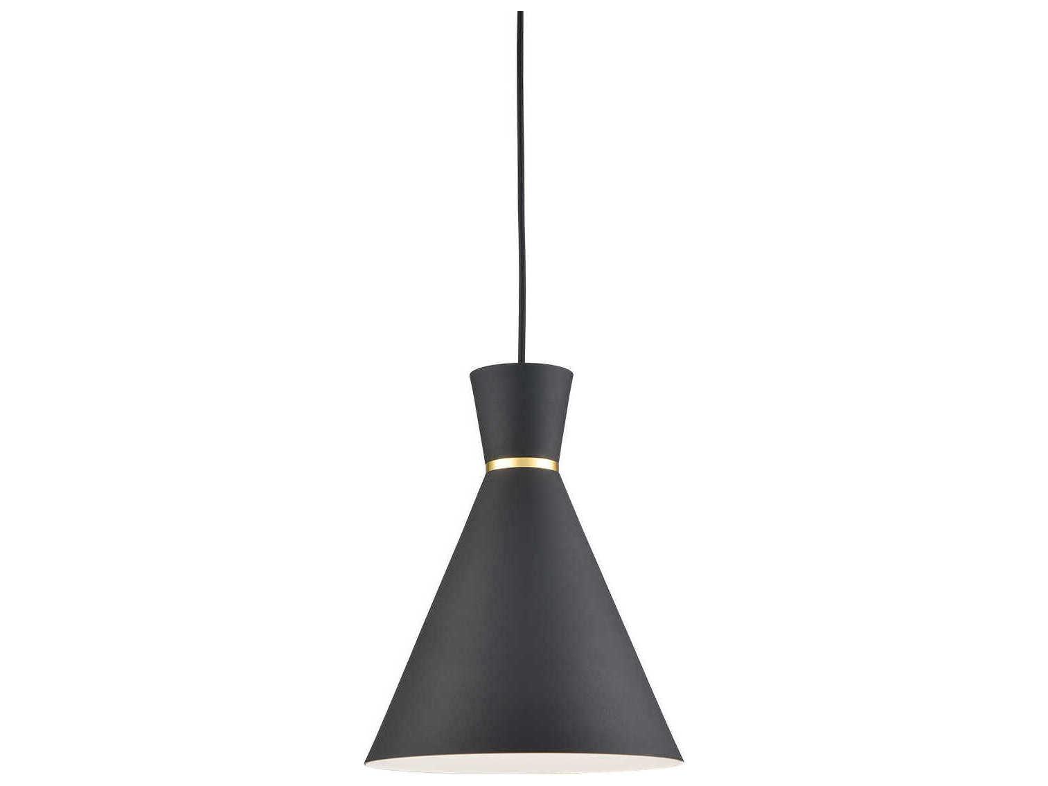 Kuzco Lighting Vanderbilt 1-Light Black Gold Mini Pendant