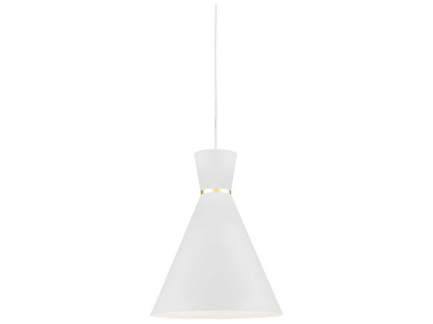 Kuzco Lighting Vanderbilt 1-Light White Gold Mini Pendant