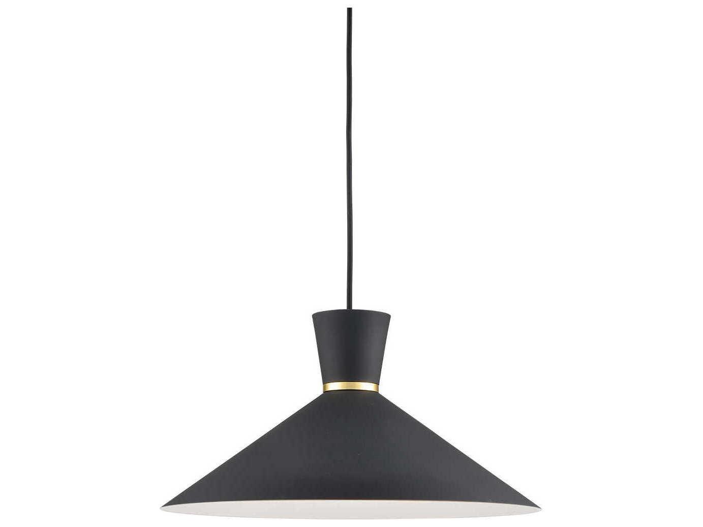 Kuzco Lighting Vanderbilt 1-Light Black Gold Pendant