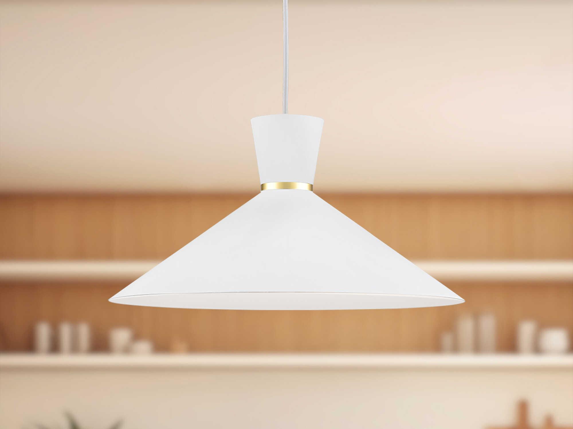 Kuzco Lighting Vanderbilt 1-Light White Gold Pendant