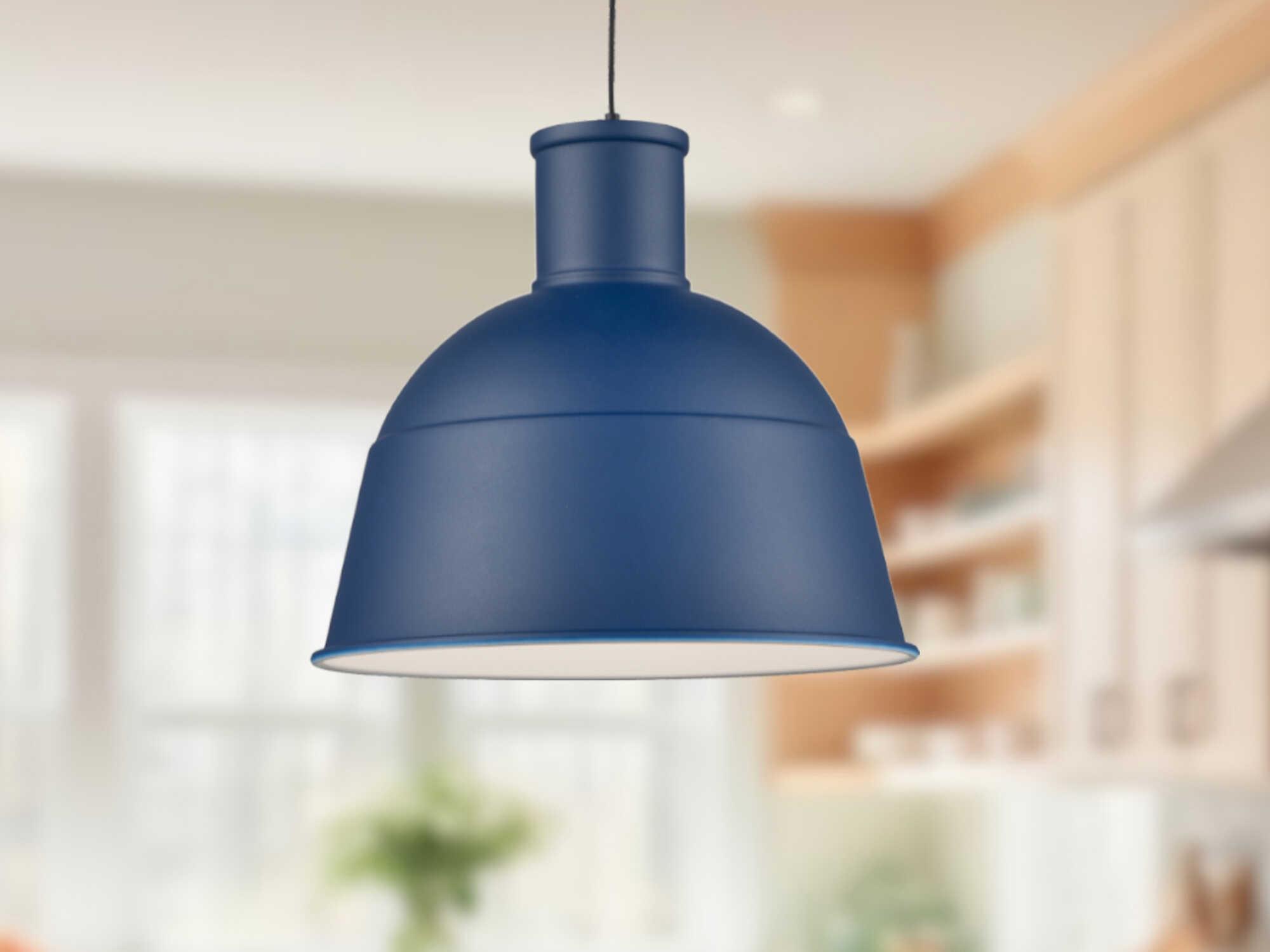 Kuzco Lighting Irving 1-Light Indigo Blue Dome Pendant