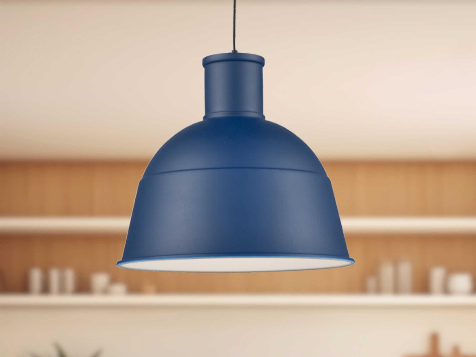 Kuzco Lighting Irving 1-Light Indigo Blue Dome Pendant