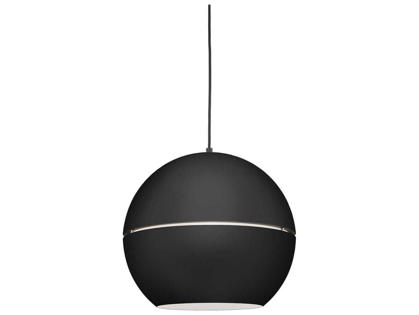Kuzco Lighting Lucas 1-Light Black Globe Pendant