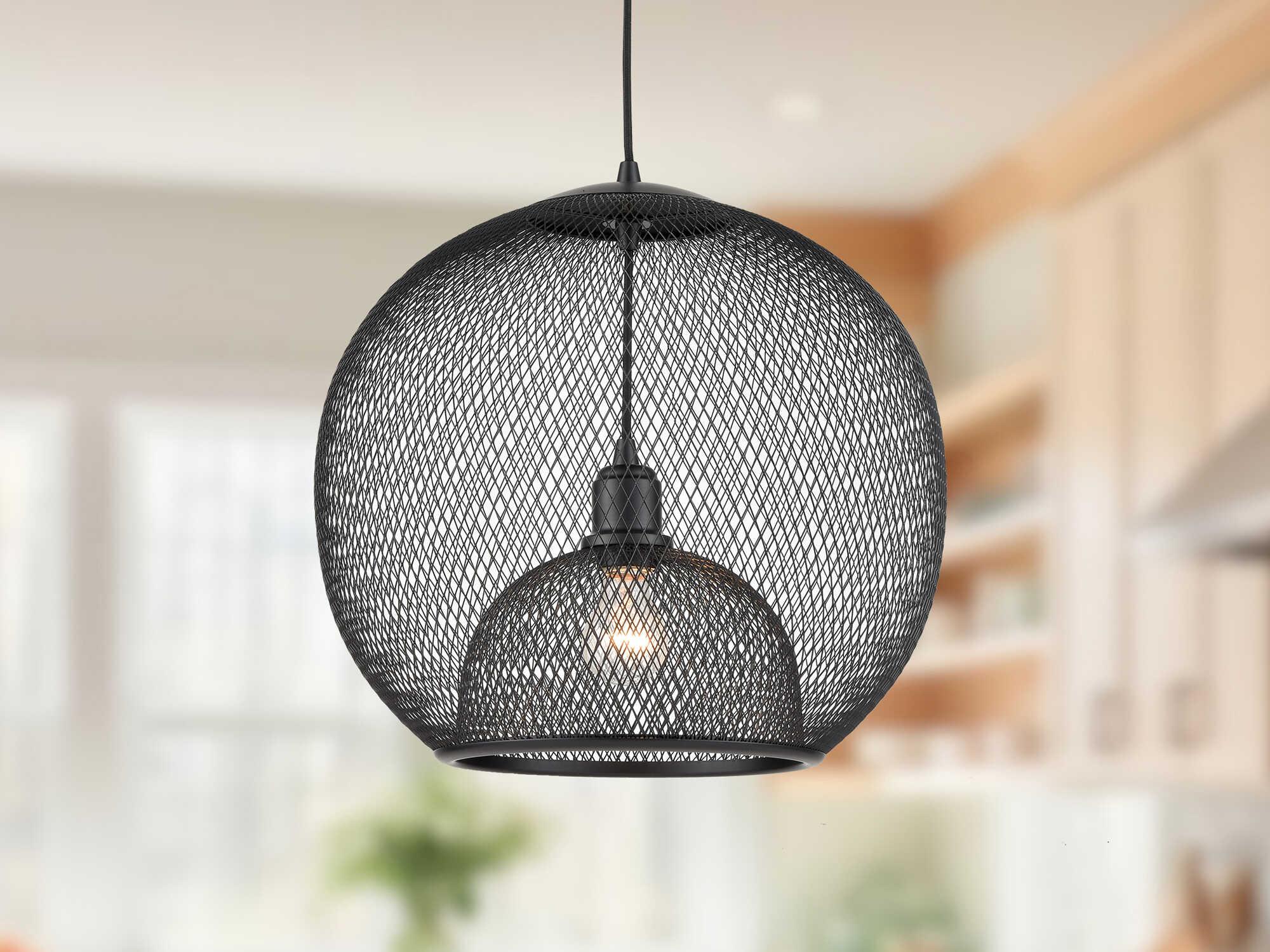 Kuzco Lighting Gibraltar 1-Light Black Globe Pendant