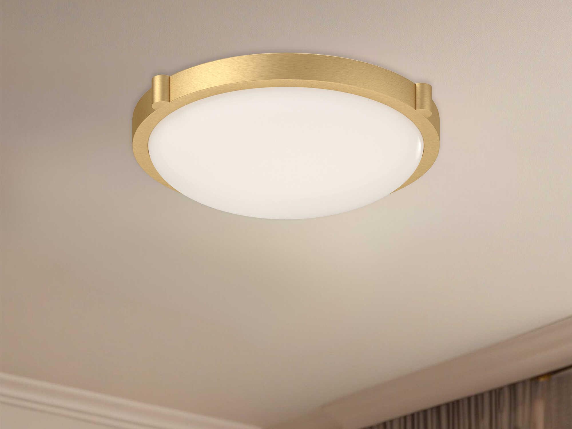 Kuzco Lighting Floyd Brushed Gold Round Flush Mount