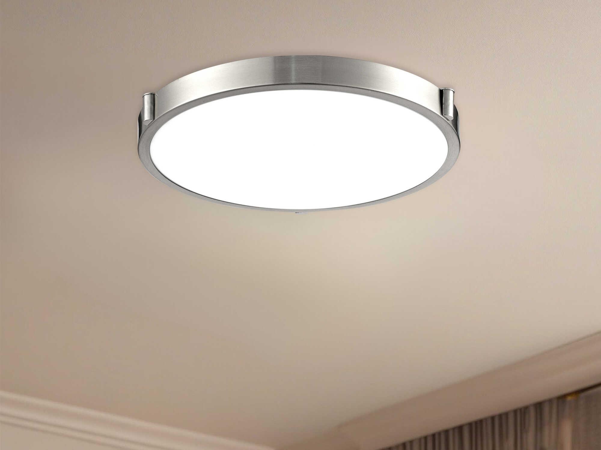 Kuzco Lighting Floyd Brushed Nickel Round Flush Mount
