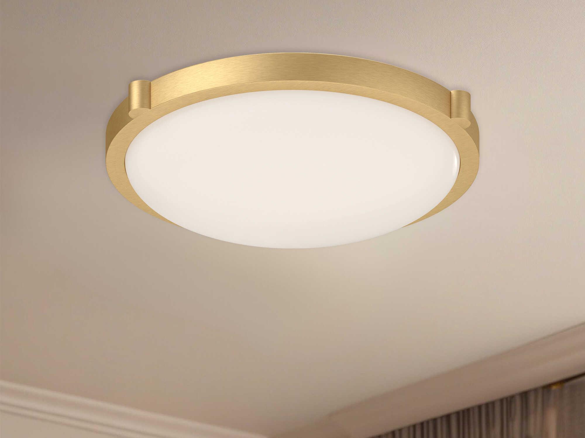 Kuzco Lighting Floyd Brushed Gold Round Flush Mount