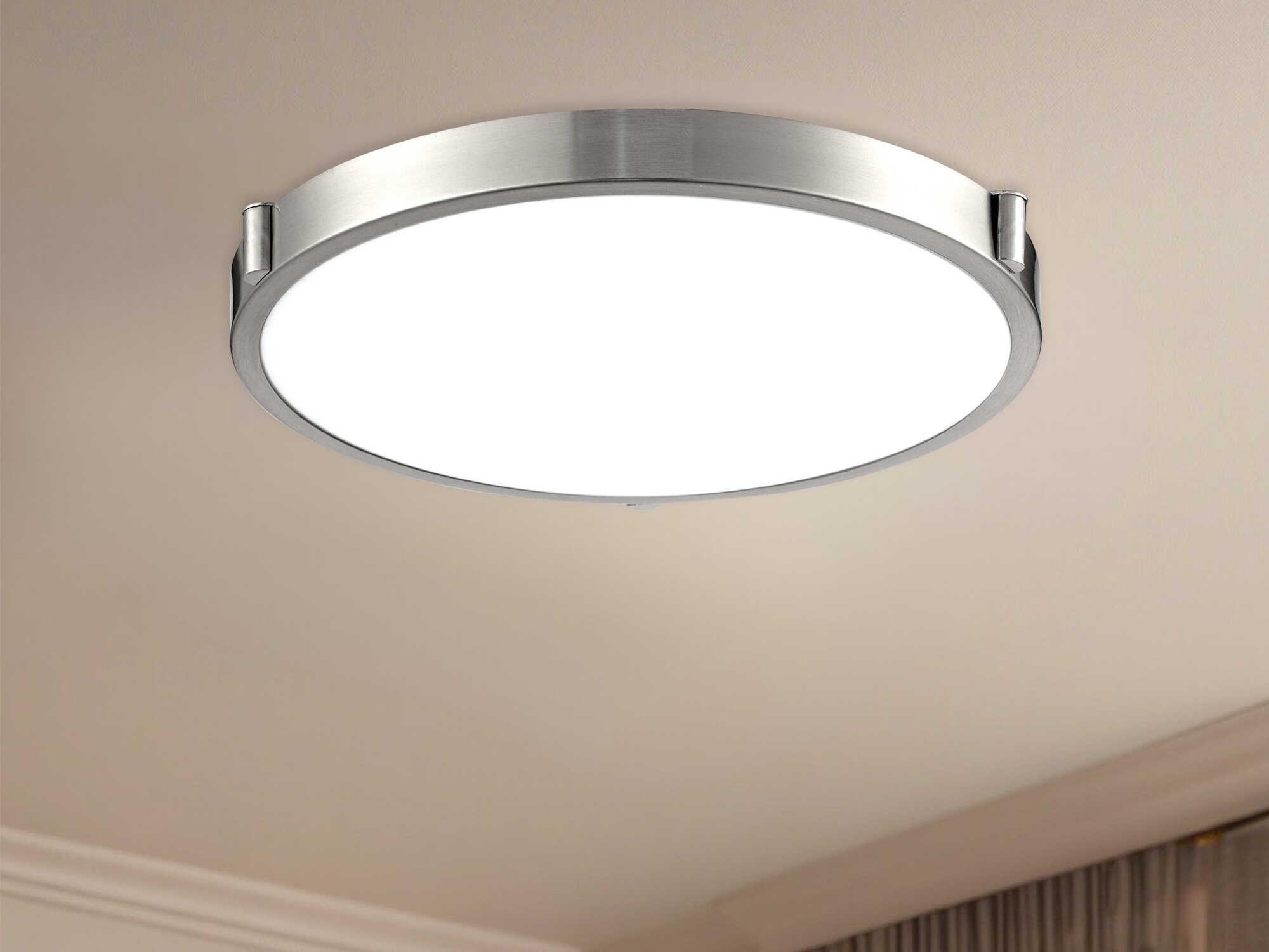 Kuzco Lighting Floyd Brushed Nickel Round Flush Mount