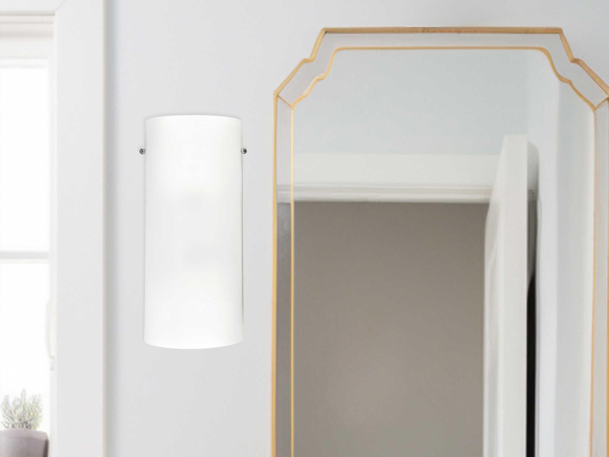 Kuzco Lighting Hudson 2-Light Opal Glass Nickel Wall Sconce