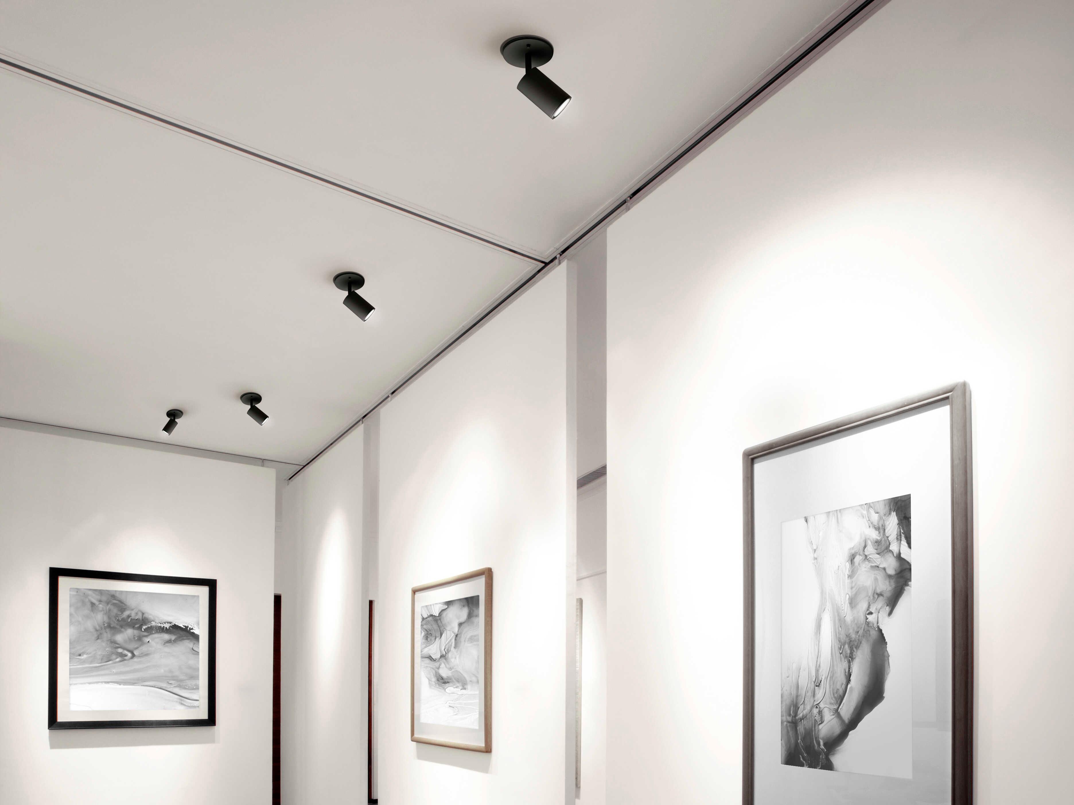 Kuzco Lighting Barclay 1-Light Black Cylinder Semi Flush Mount