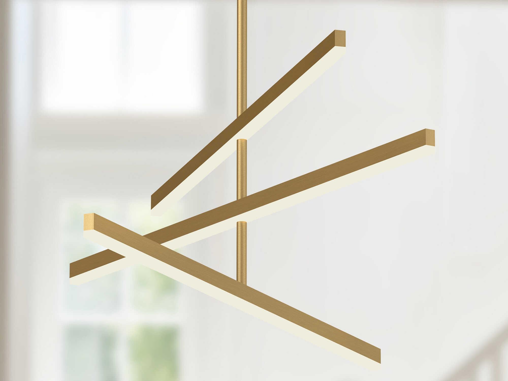 Kuzco Lighting Vega Brushed Gold Linear Chandelier