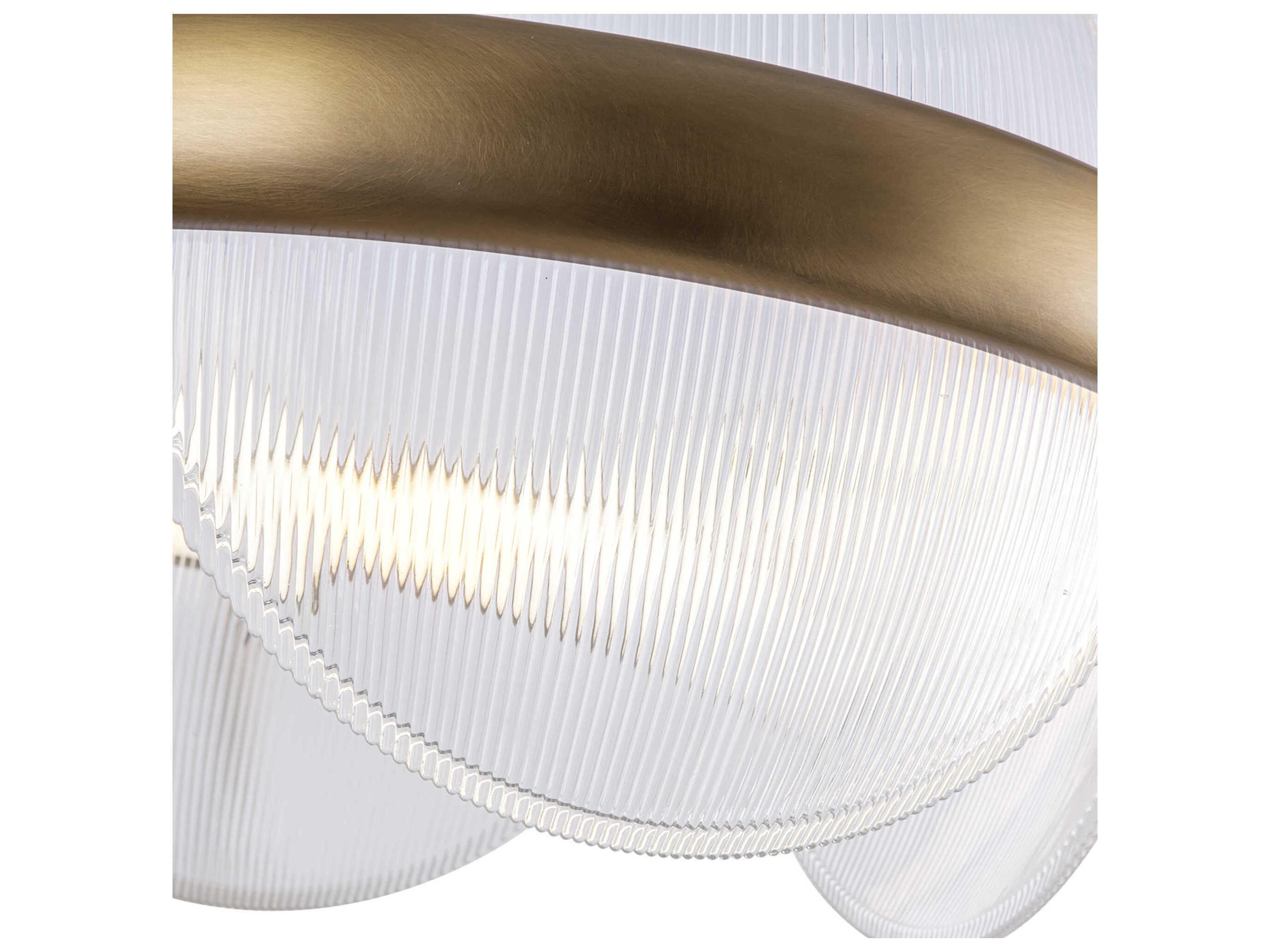 Kuzco Lighting Taurus Vintage Brass Round Chandelier