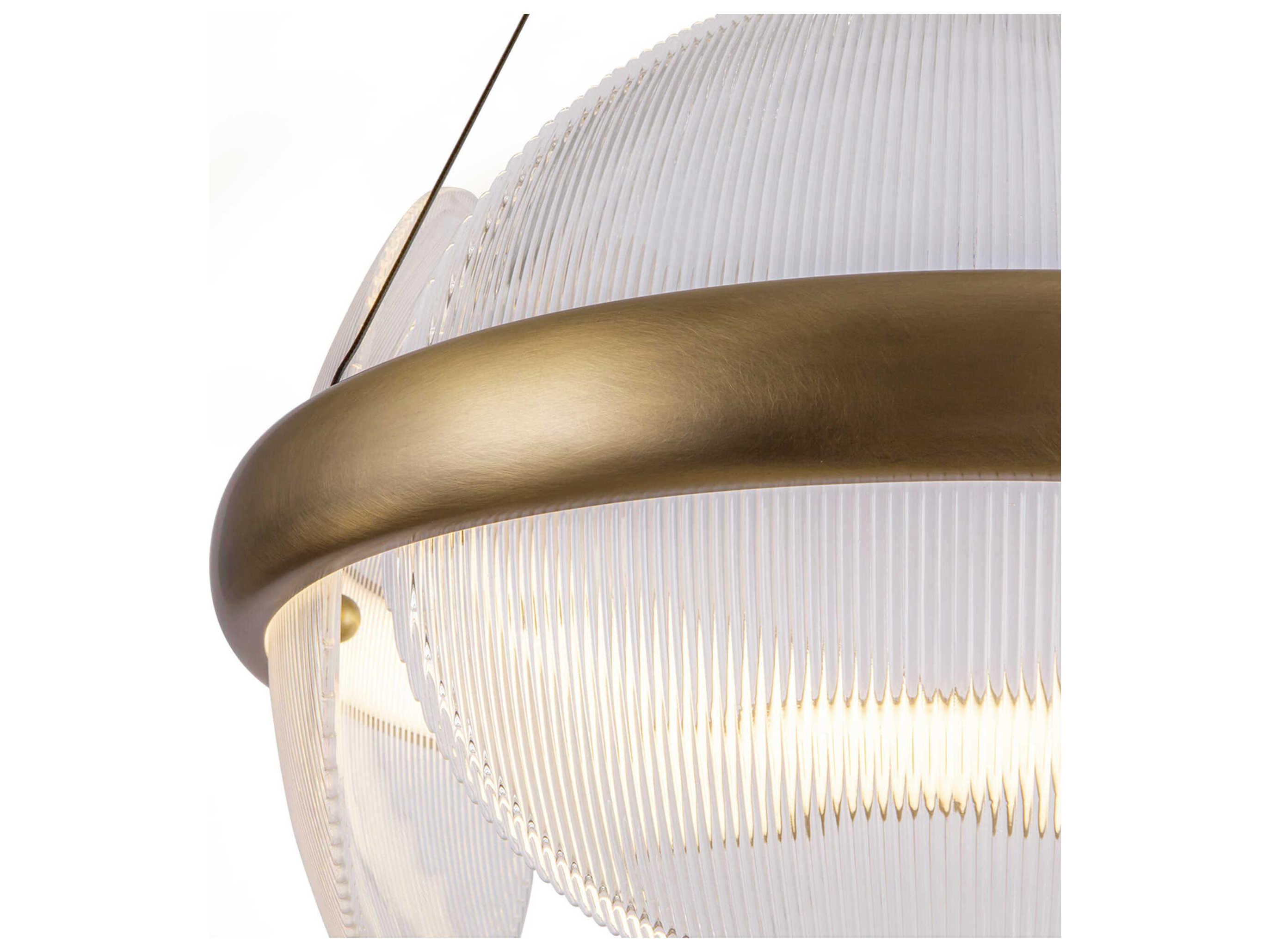 Kuzco Lighting Taurus Vintage Brass Round Chandelier