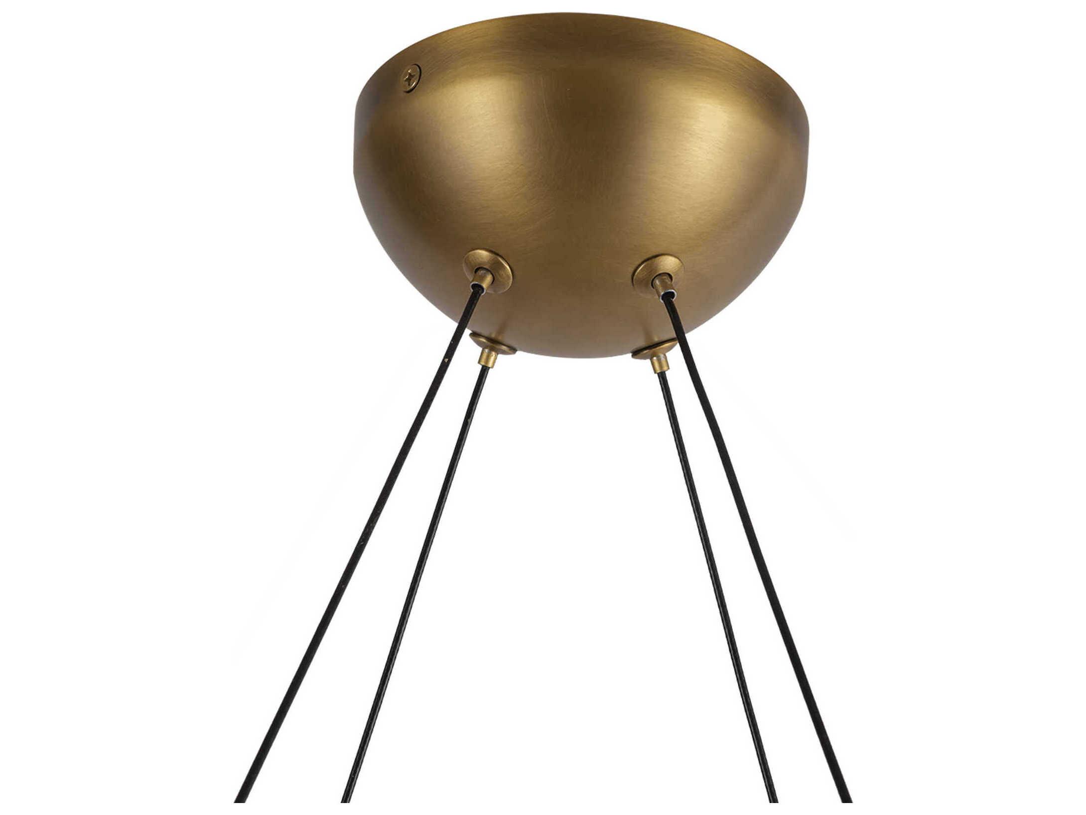 Kuzco Lighting Taurus Vintage Brass Round Chandelier