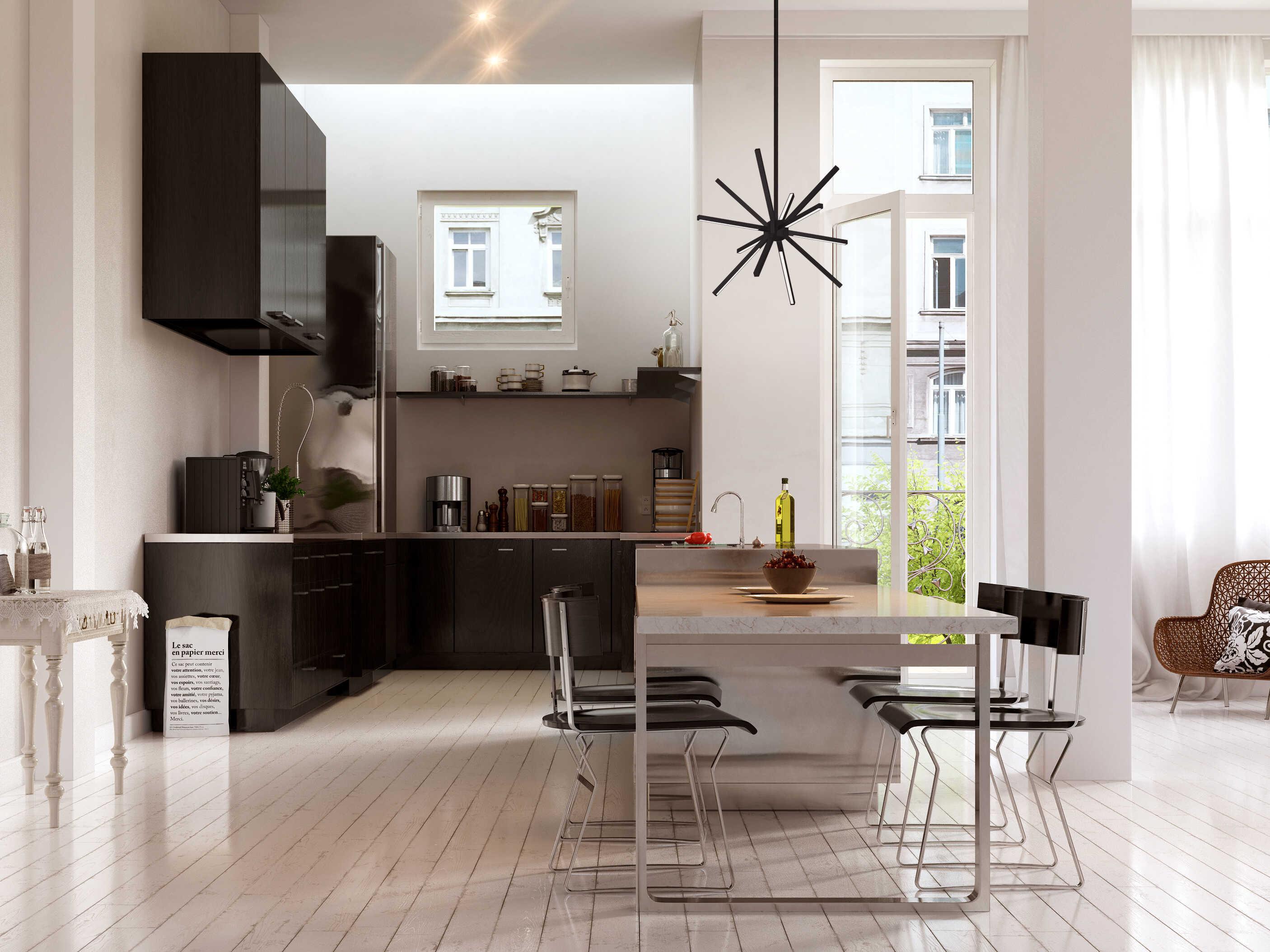 Kuzco Lighting Sirius Minor Black Sputnik Chandelier