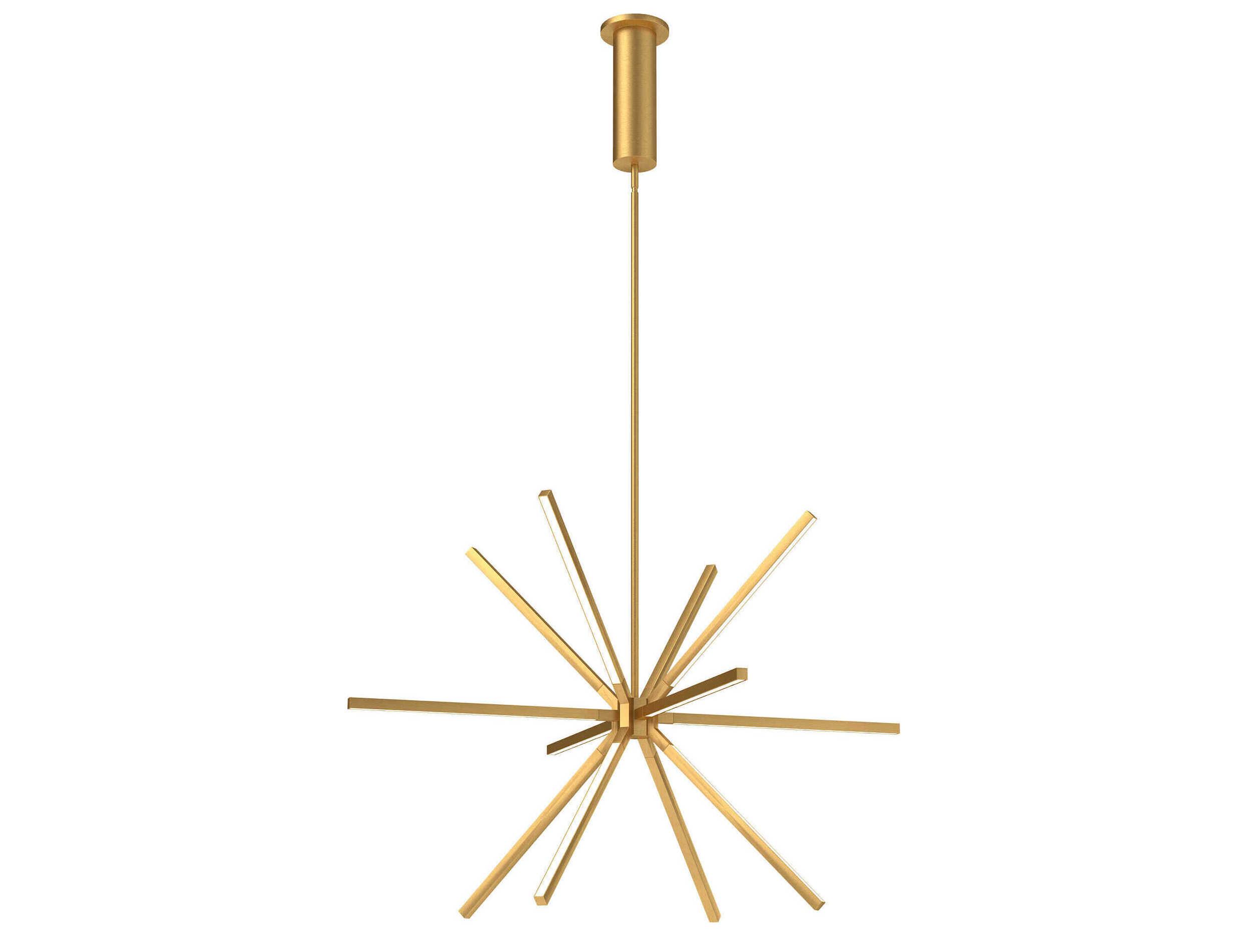 Kuzco Lighting Sirius Minor Brushed Gold Sputnik Chandelier